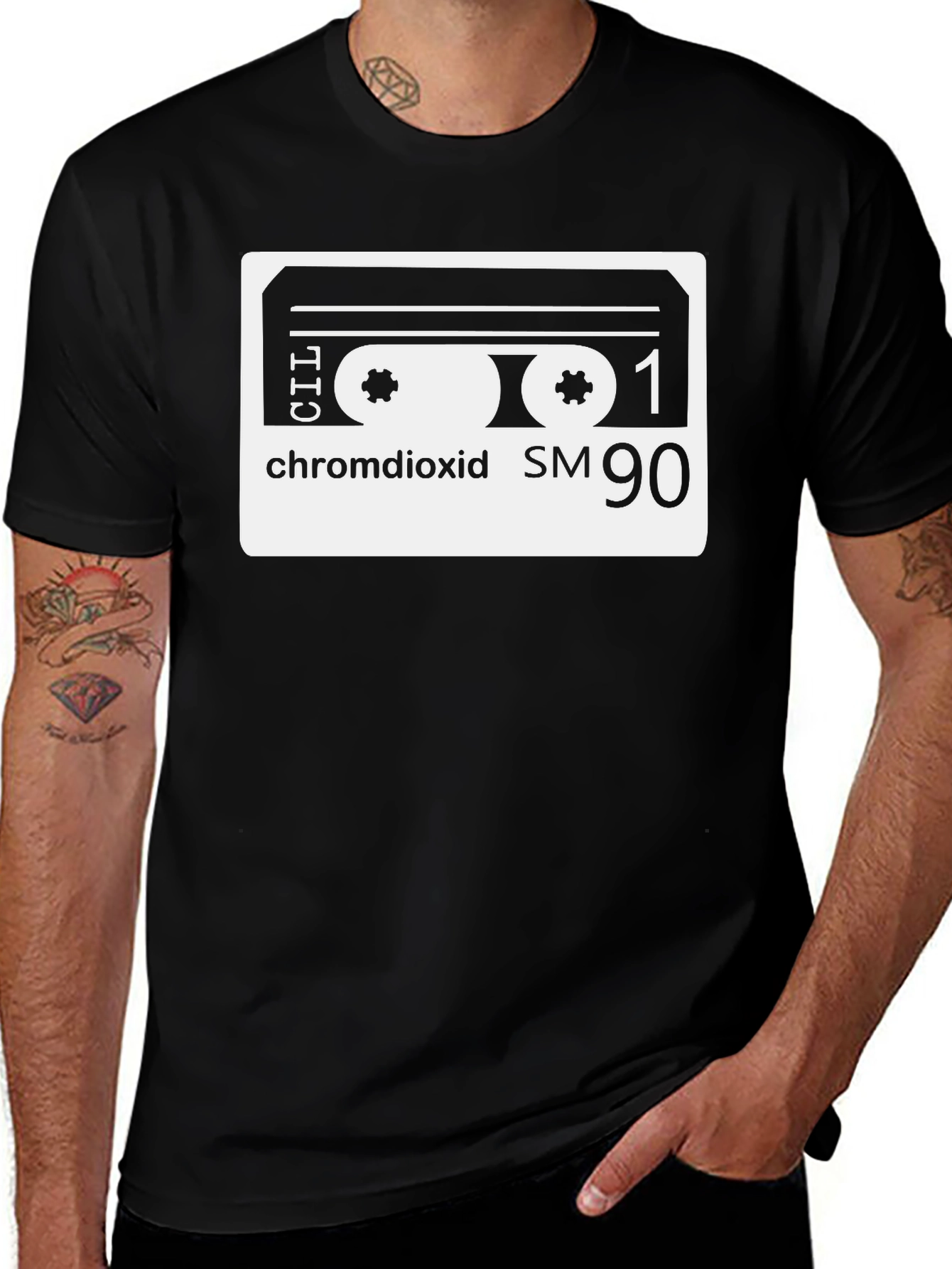 Variant 11 of Retro Mixtape Graphic T-Shirt - Chromdioxid SM 90