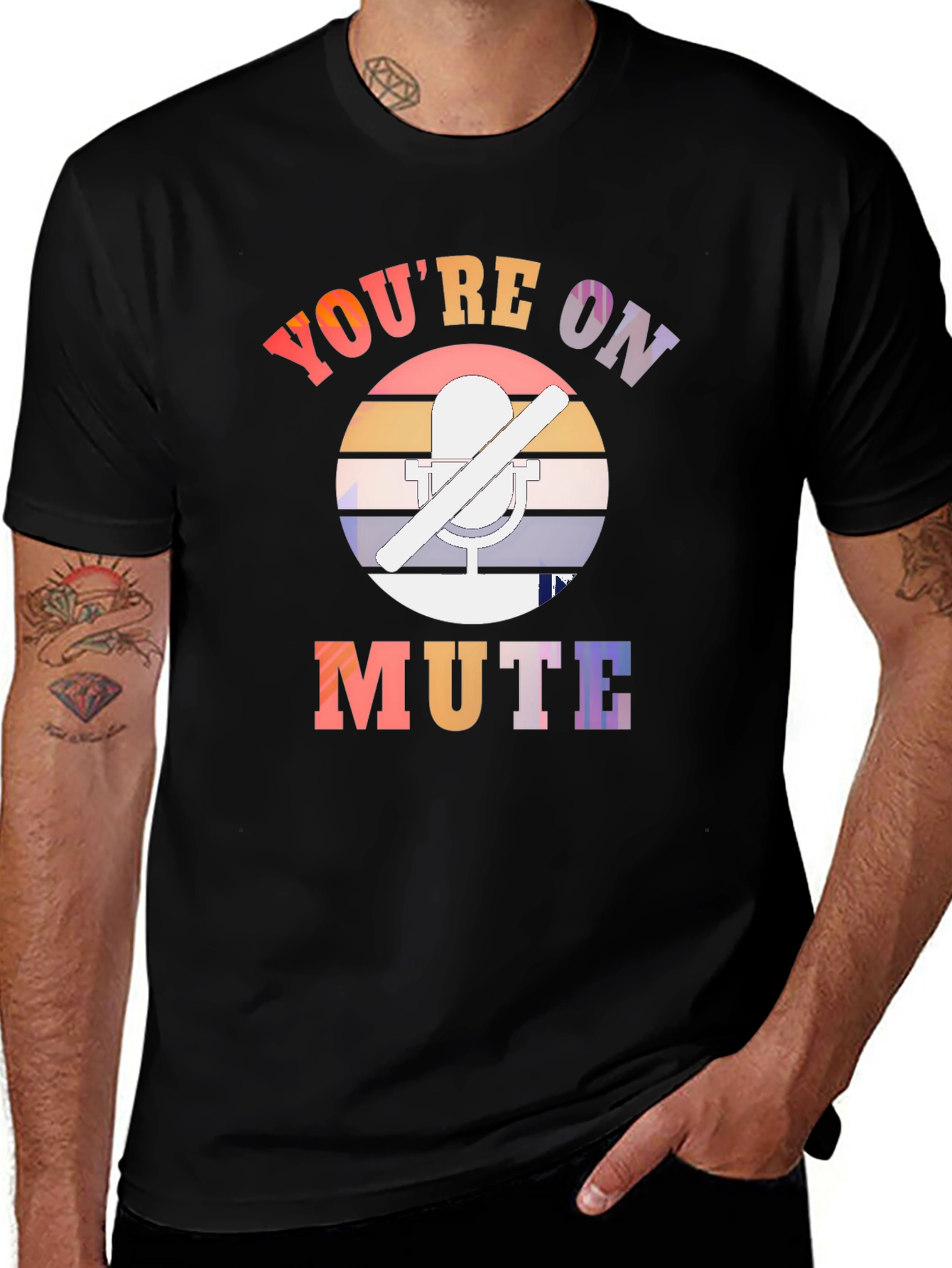 You're on Mute Graphic Tee - Black T-Shirt