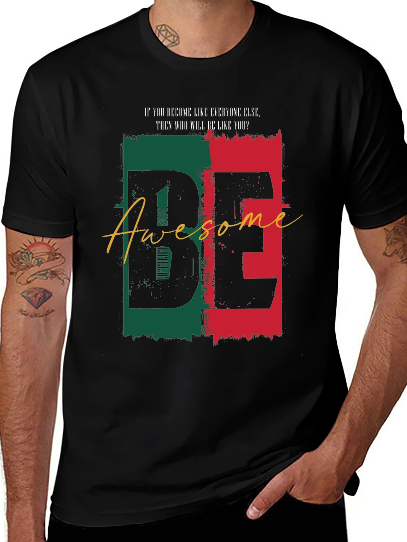 Variant 12 of Be Awesome Graphic Print T-Shirt