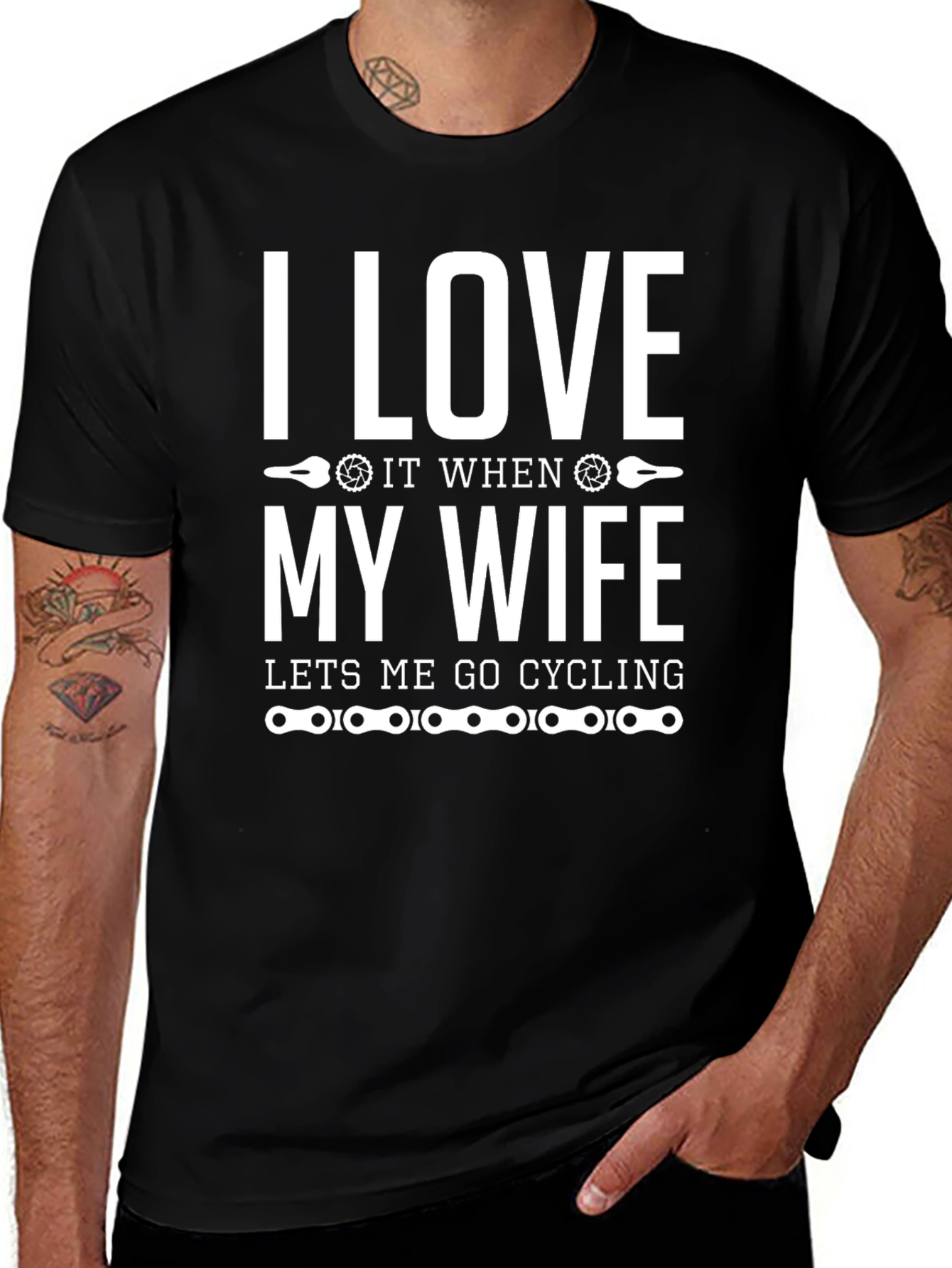 Variant 6 of I Love My Wife Cycling T-Shirt - Funny Husband Gift