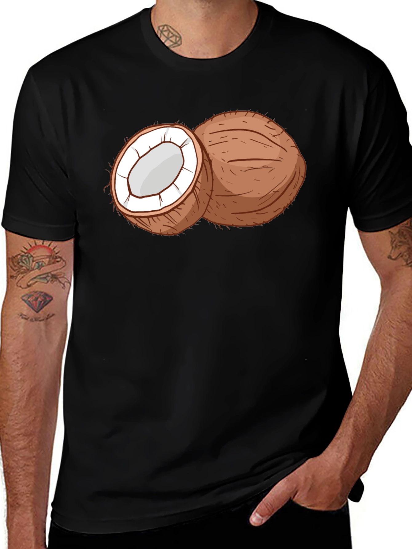 Variant 16 of Coconut Graphic Tee - Tropical Fruit T-Shirt