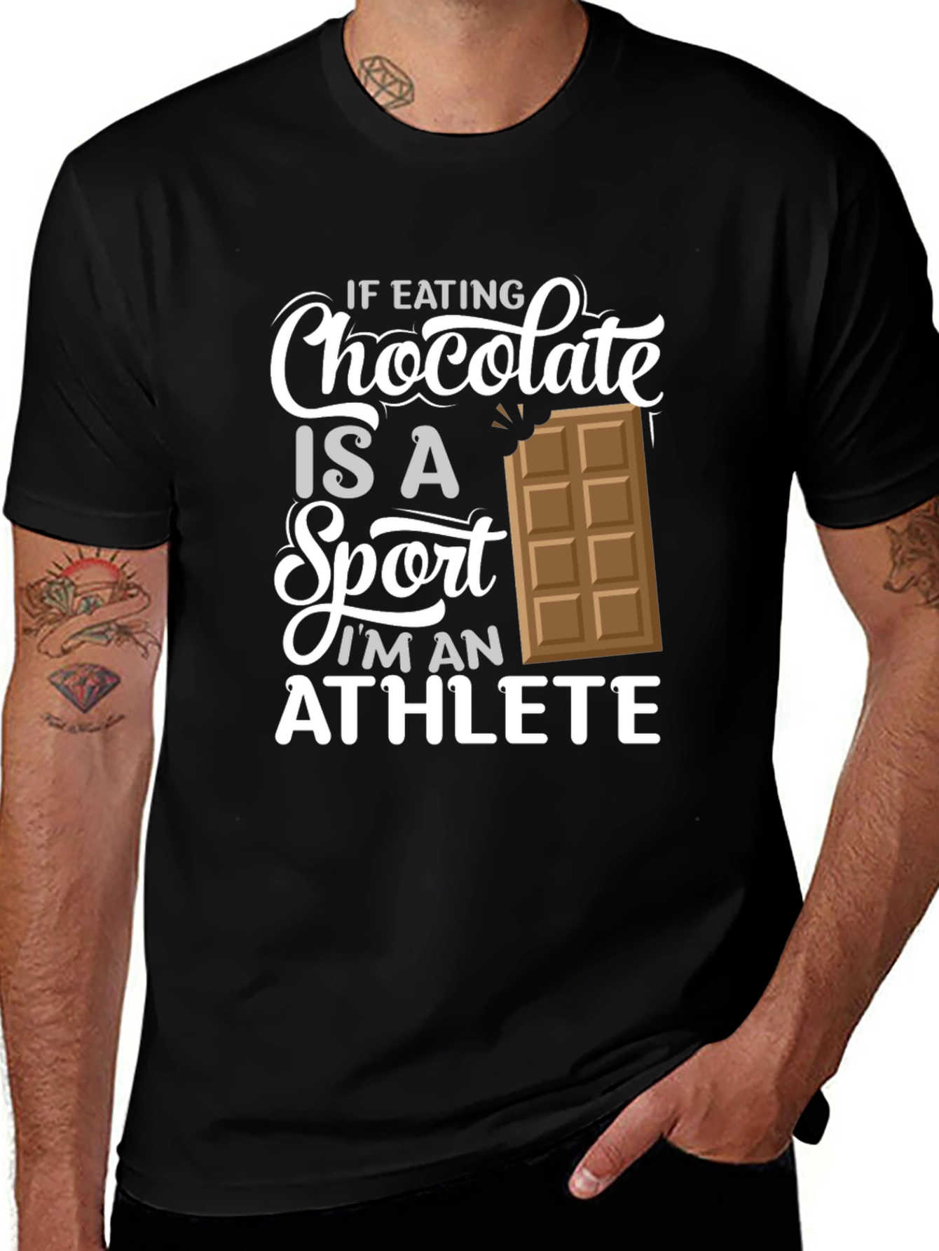 Variant 10 of Chocolate Sport Athlete Graphic Tee