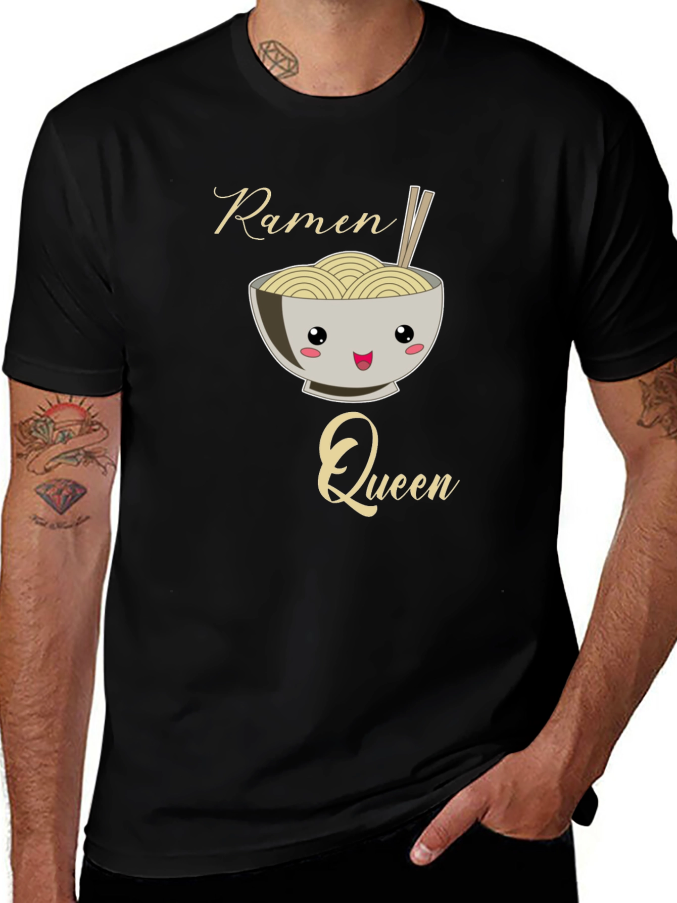 Variant 25 of Ramen Queen Graphic Tee - Kawaii Noodle Bowl Shirt
