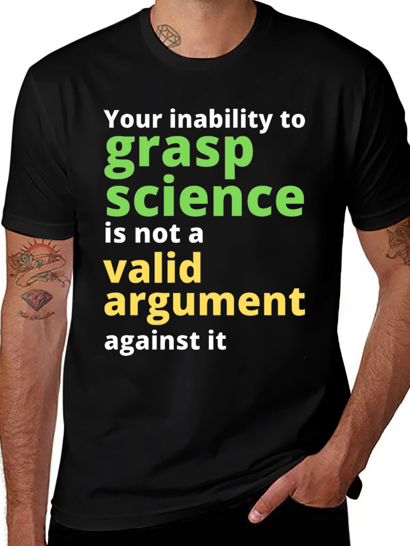 Variant 2 of Science Humor T-Shirt: Grasp Science