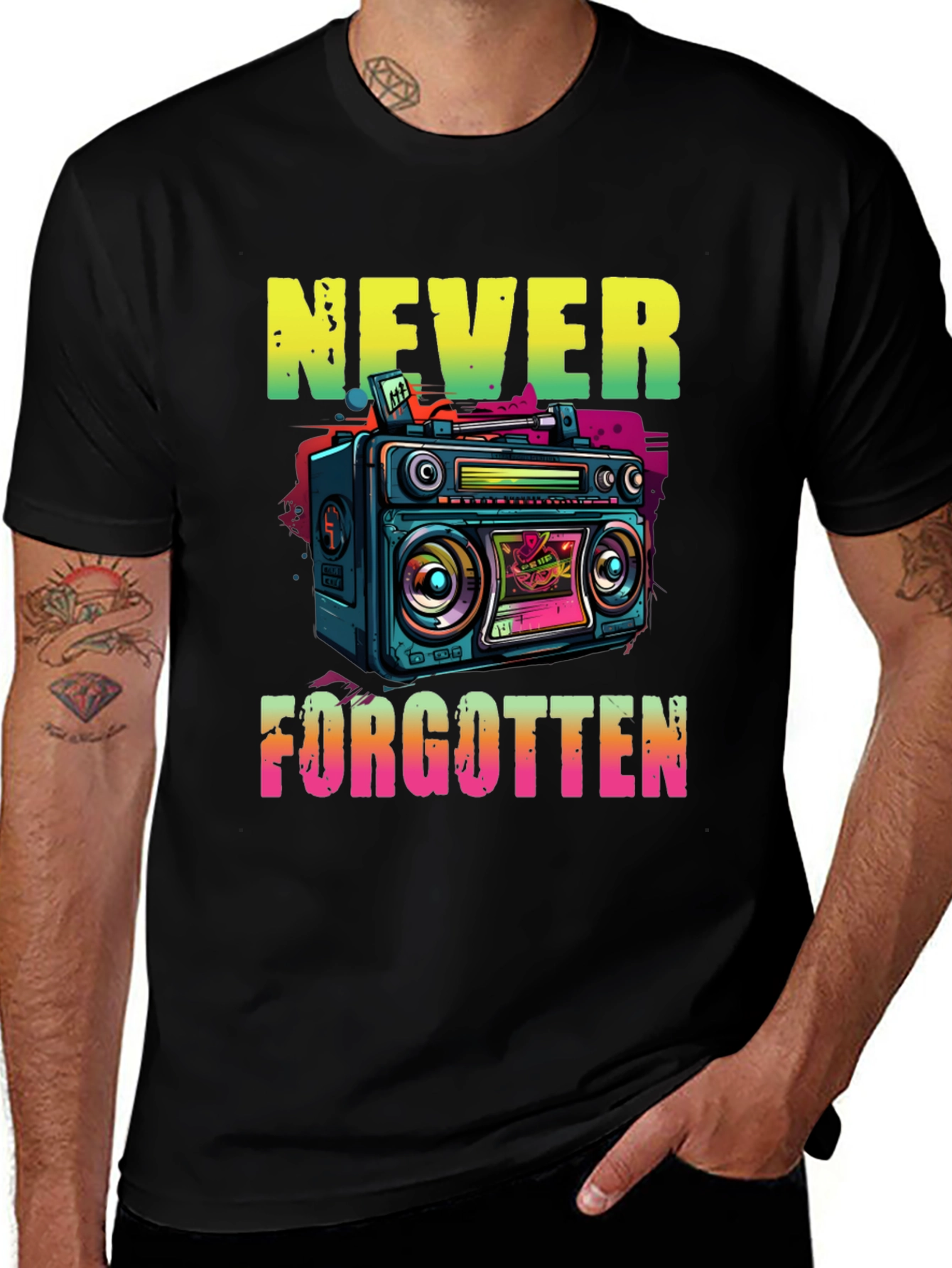 Retro Boombox Never Forgotten T-Shirt