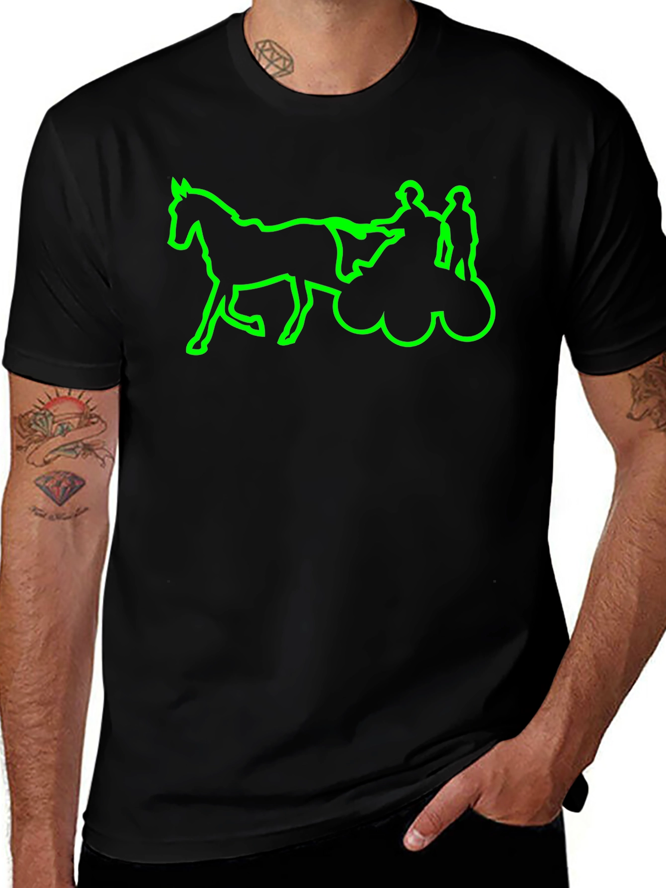 Variant 6 of Green Horse & Carriage T-Shirt