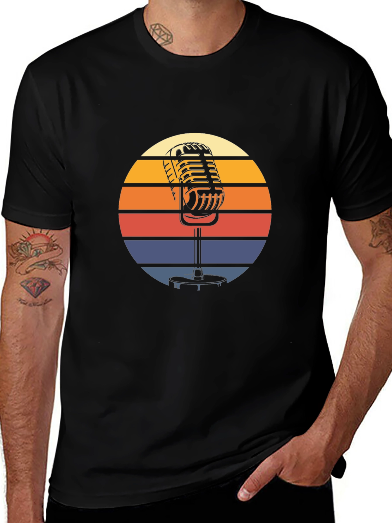 Variant 26 of Retro Microphone T-Shirt - Vintage Style Graphic Tee
