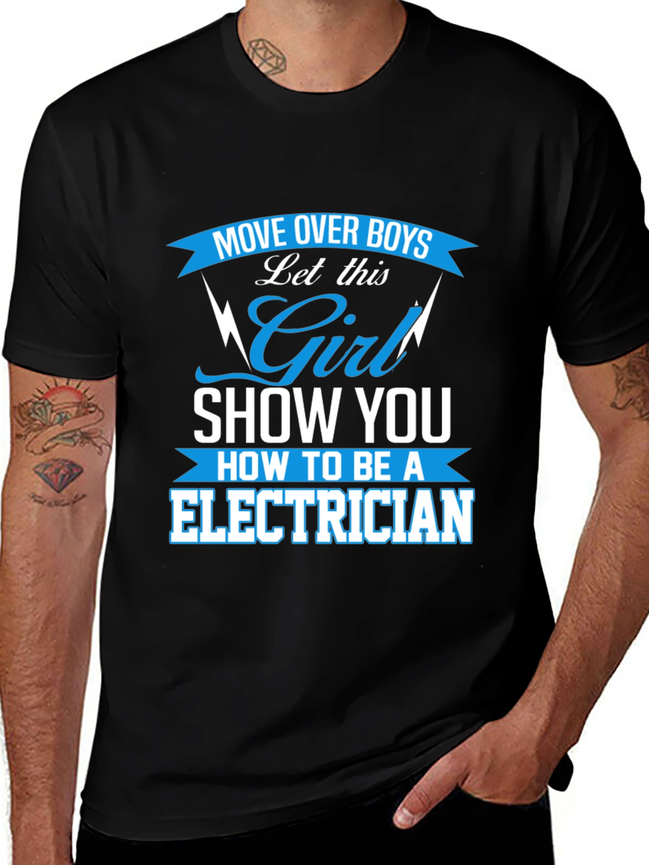 Variant 24 of Electrician Girl T-Shirt - Funny Job Pride Tee