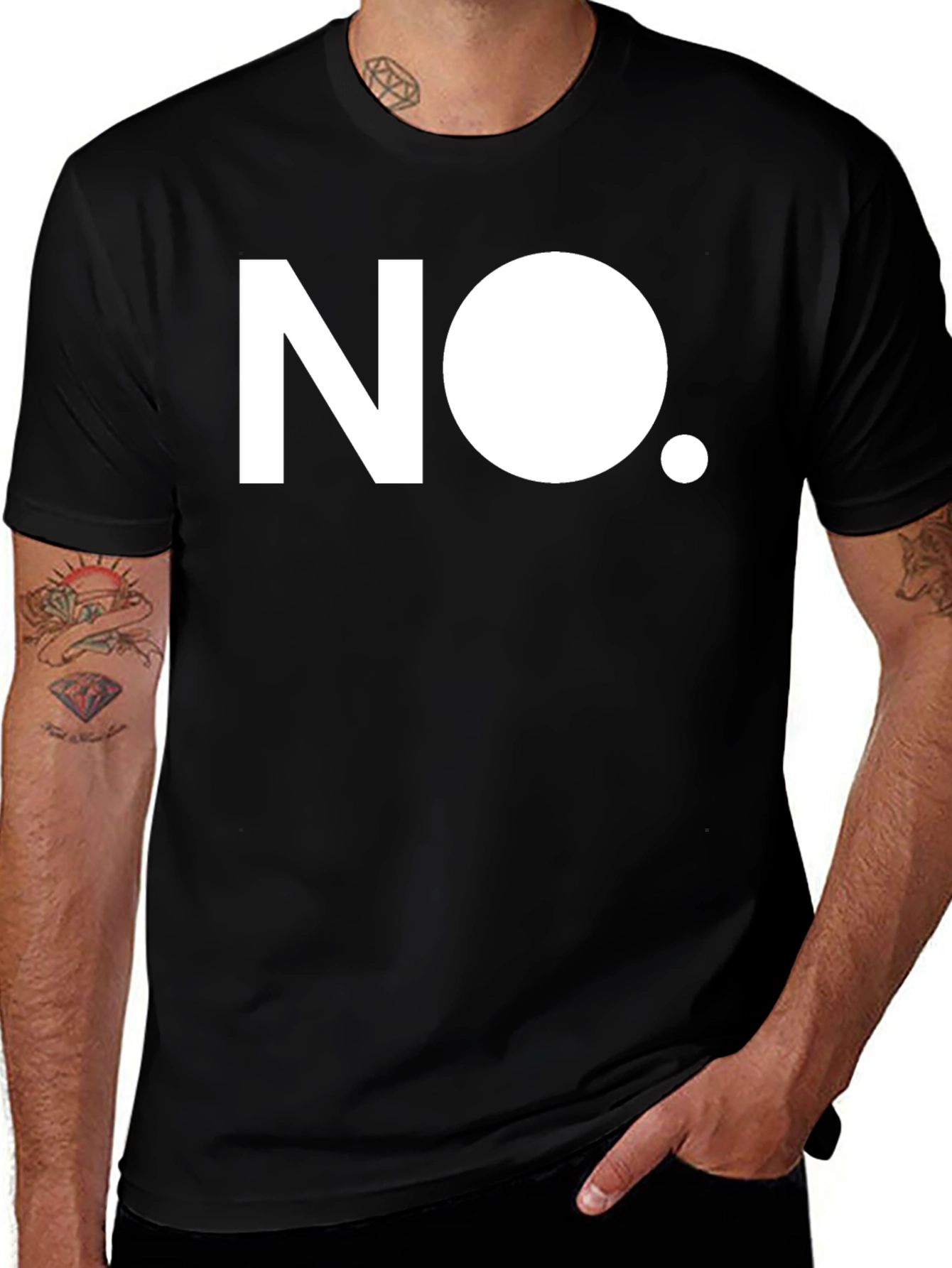 Variant 25 of Statement Tee: Bold "NO." Graphic T-Shirt