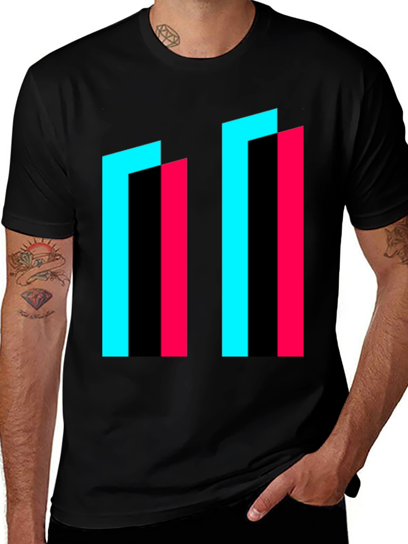 Variant 7 of Abstract Geometric Graphic Tee - Modern Style