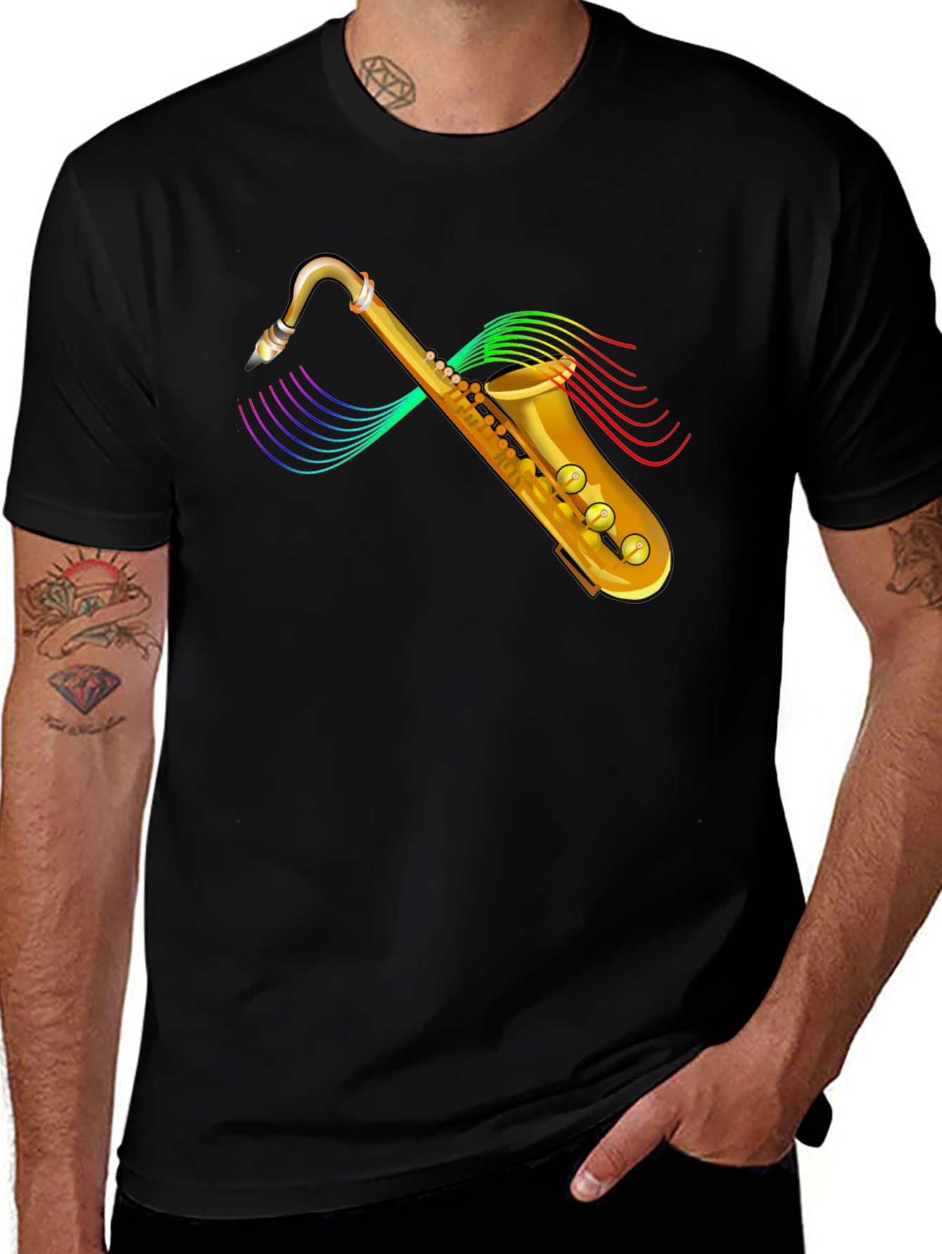 Saxophone Music T-Shirt - Stylish Musical Tee