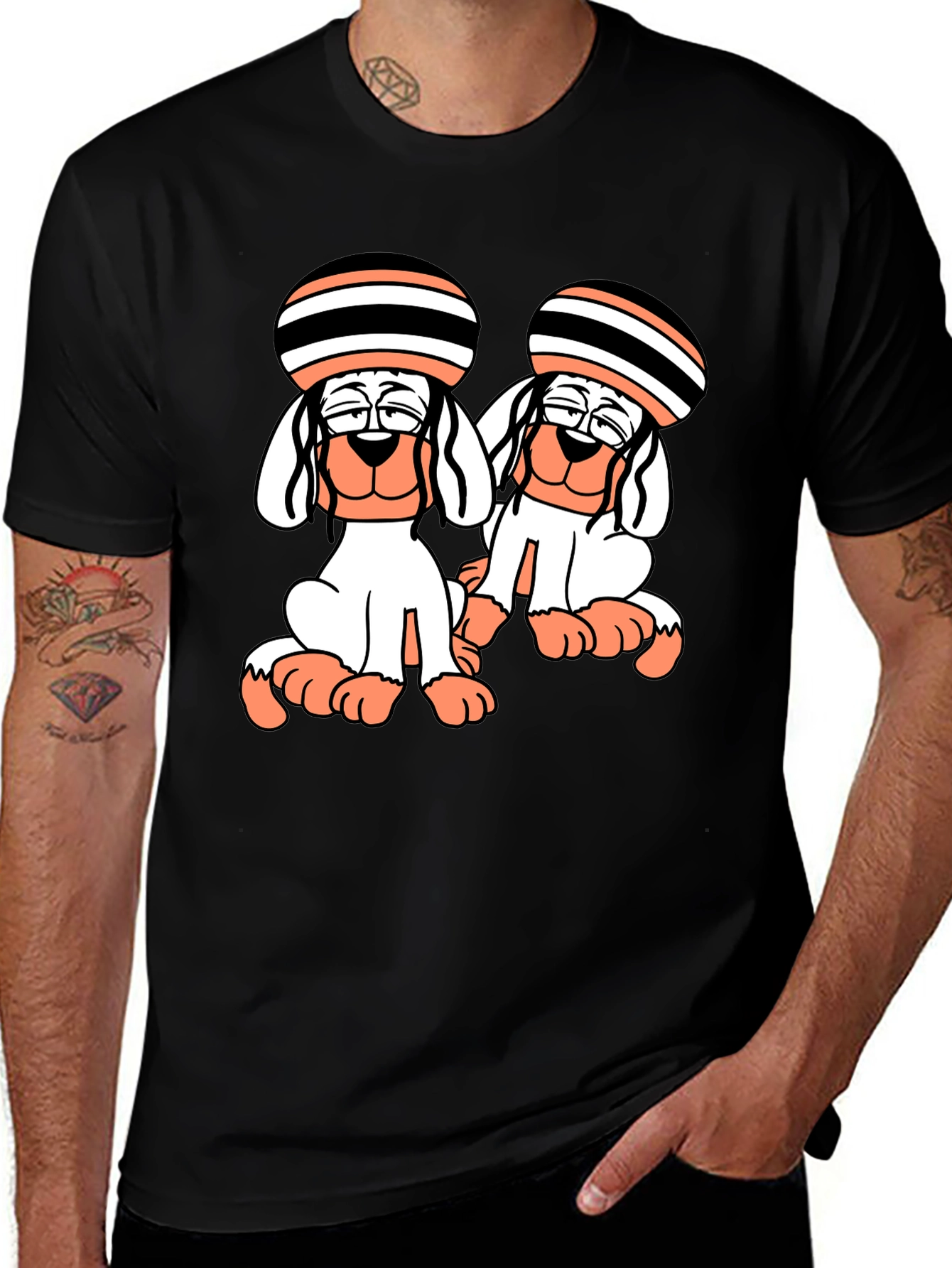 Dog Cartoon Graphic T-Shirt