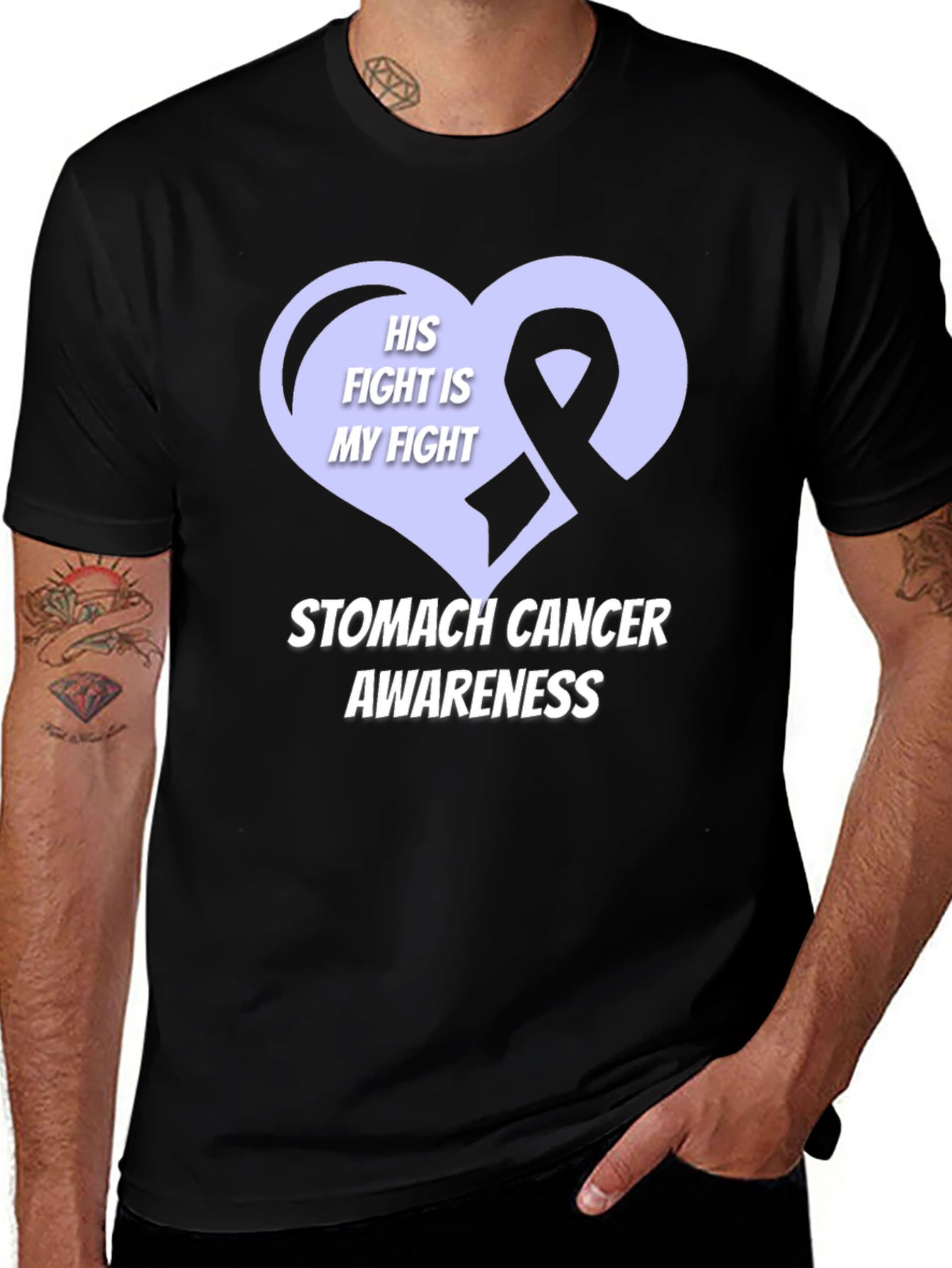 Stomach Cancer Awareness T-Shirt - His Fight is My Fight