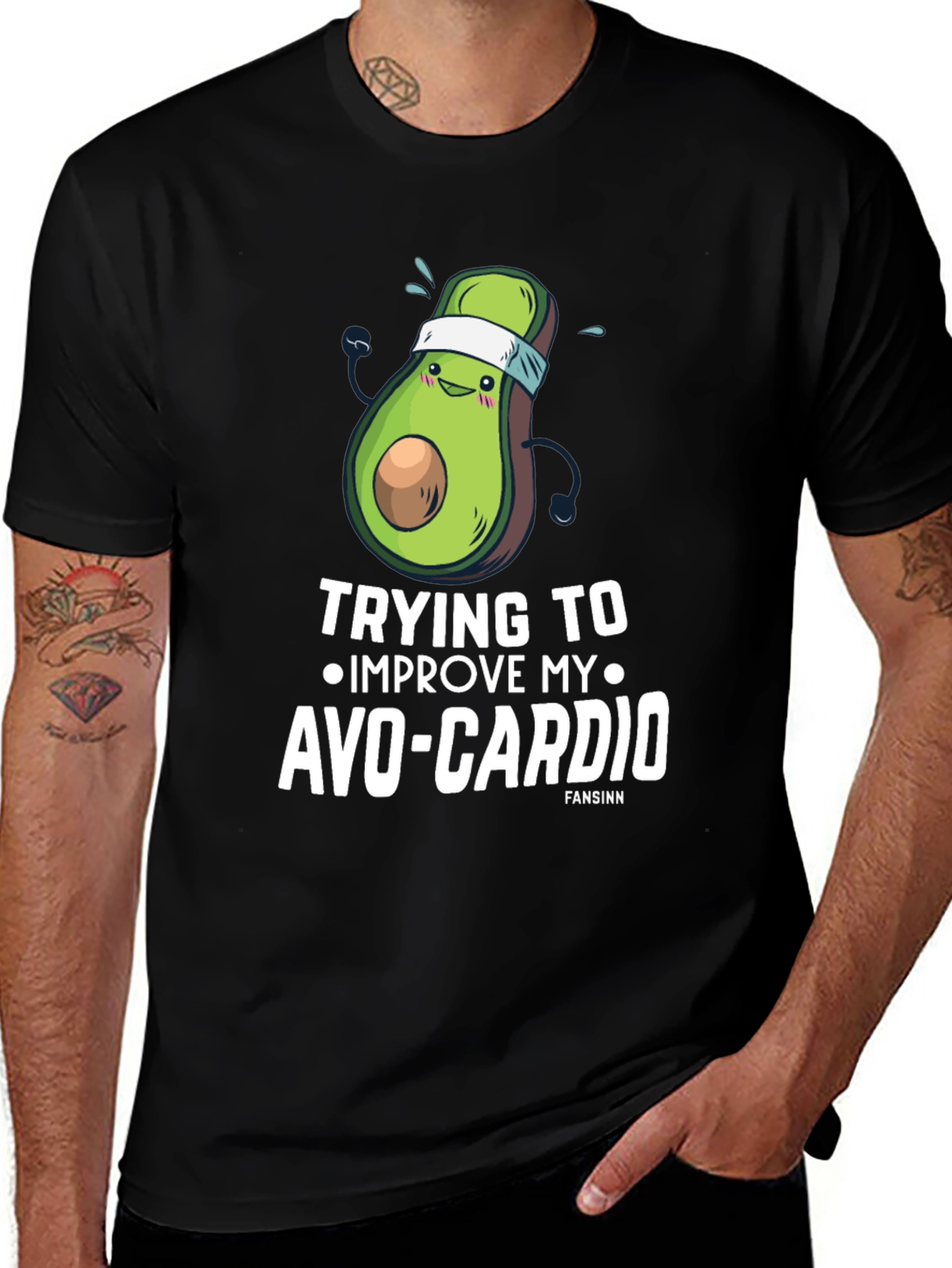 Variant 8 of Avo-Cardio T-Shirt - Funny Avocado Workout Tee