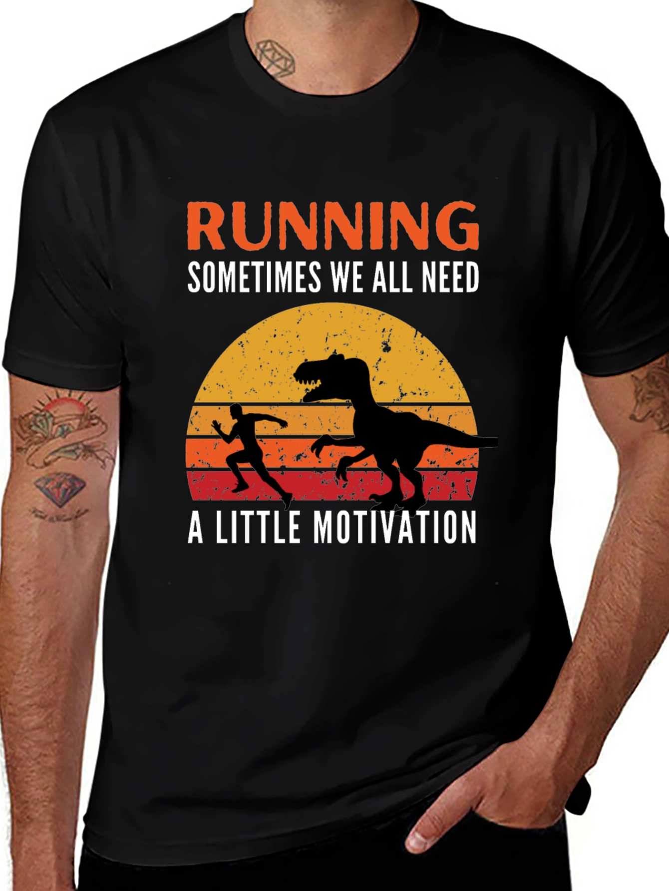 Variant 26 of Dinosaur Runner Graphic Tee - Motivational T-Shirt