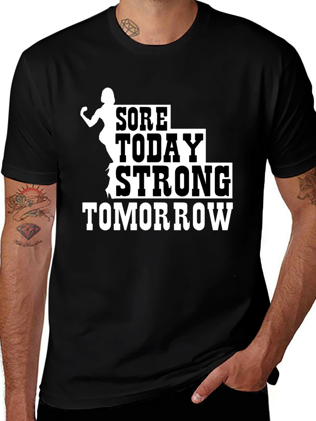 Variant 27 of Sore Today Strong Tomorrow Black T-Shirt