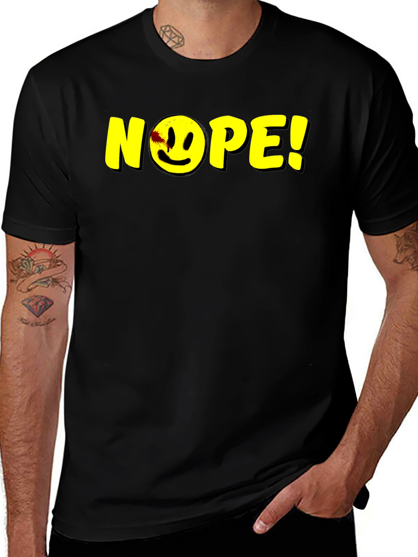 Variant 11 of Nope Graphic Tee - Black Cotton T-Shirt