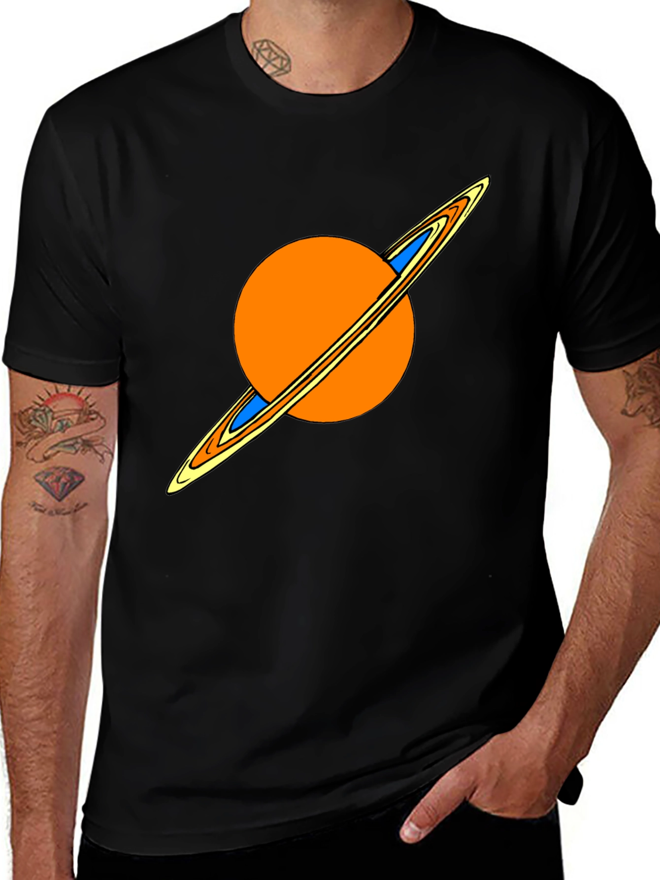 Saturn Graphic Tee - Stylish Space Lover Shirt