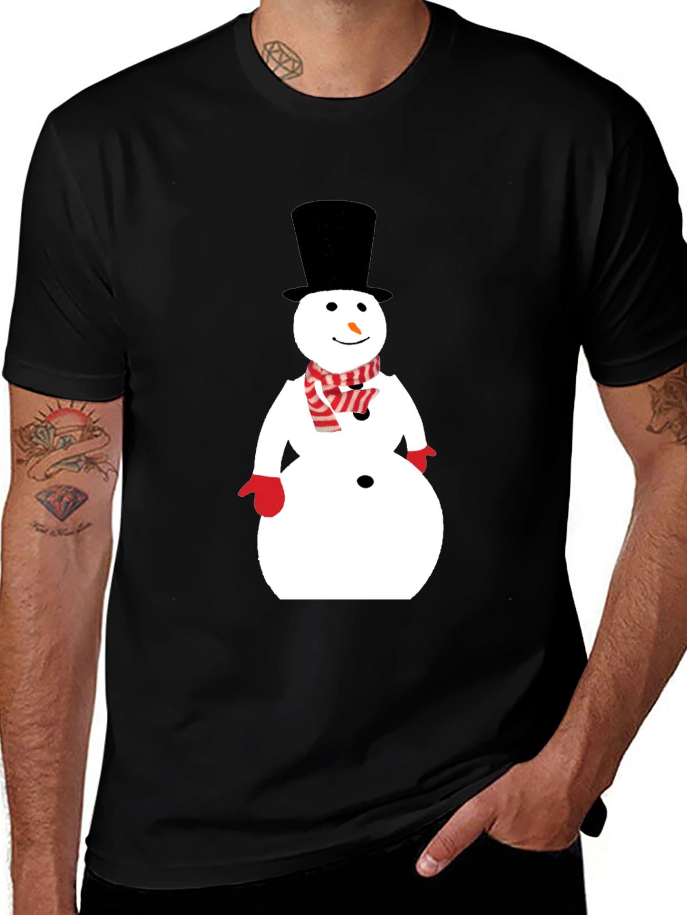 Variant 12 of Snowman Graphic Tee - Winter Holiday Shirt