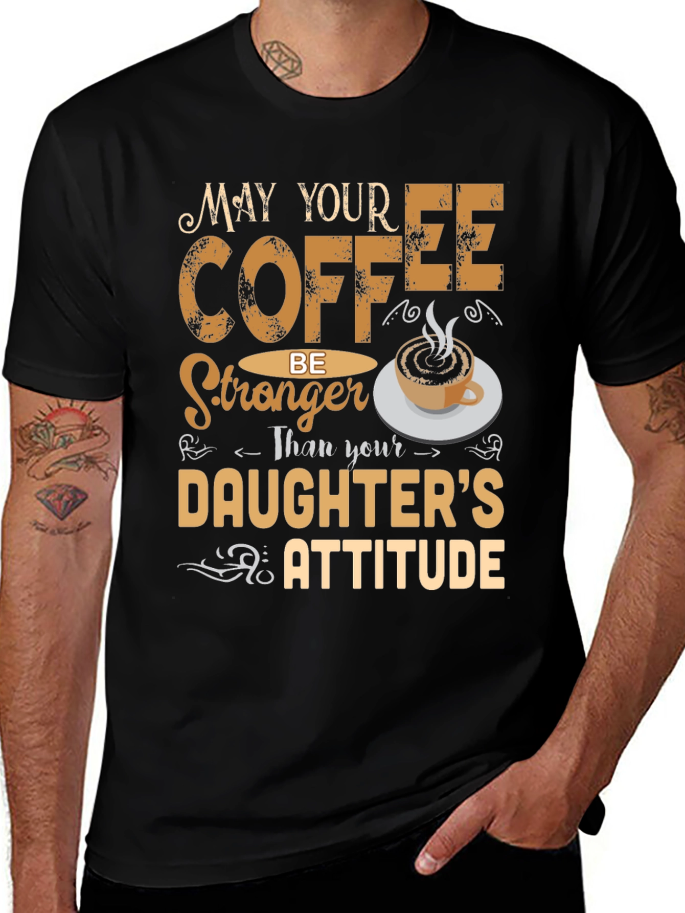 Variant 23 of Funny Coffee Lover T-Shirt - Daughter Attitude