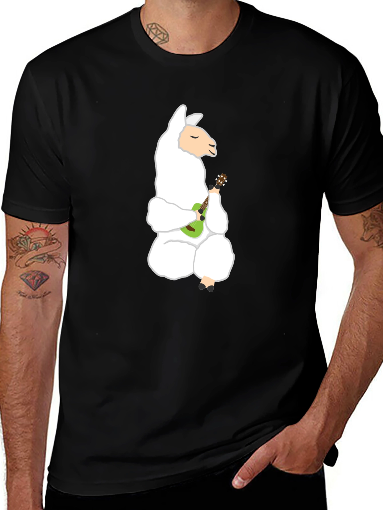 Variant 29 of Llama Ukulele T-Shirt - Cute & Quirky Tee