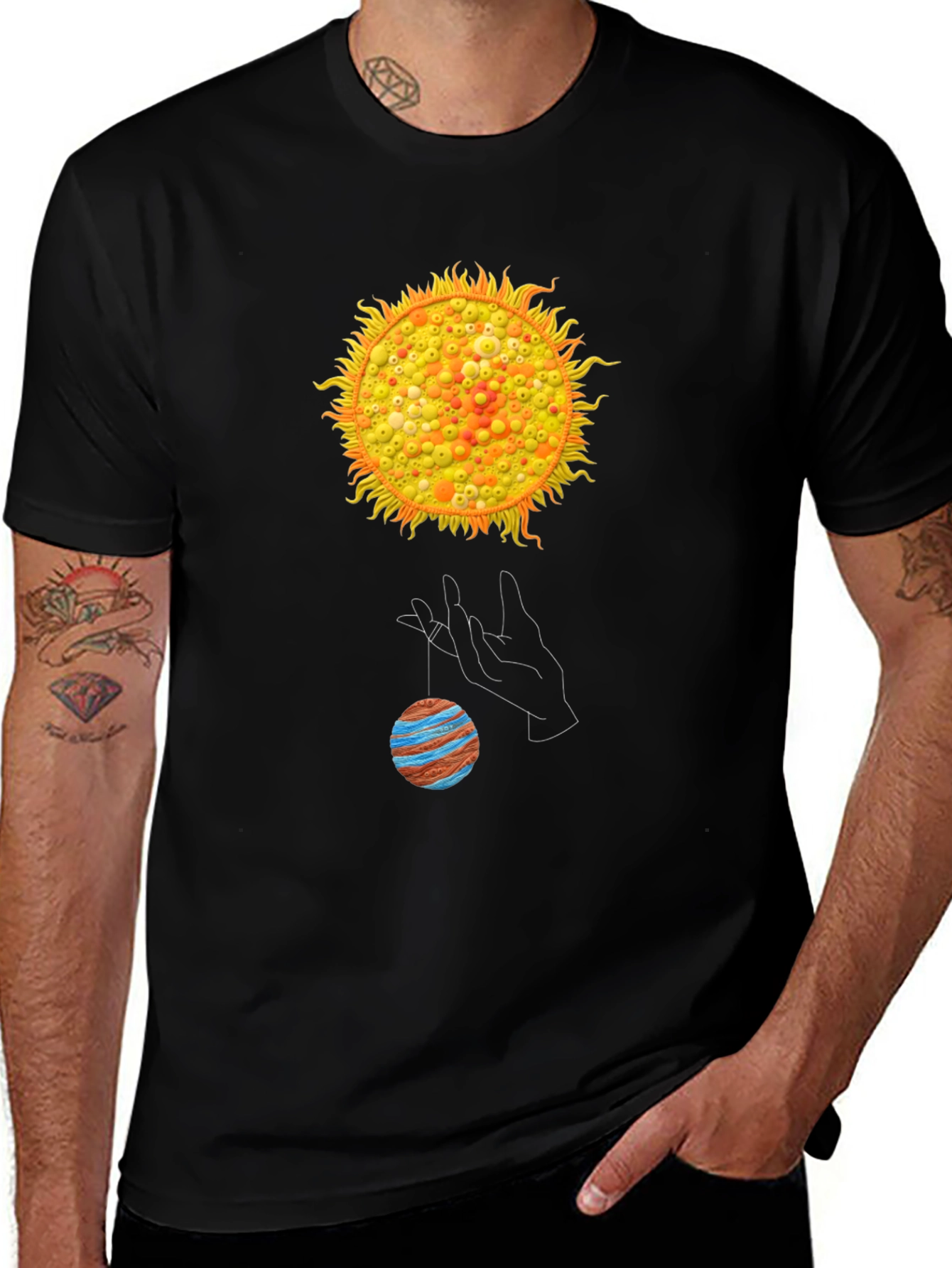 Variant 9 of Solar System Graphic T-Shirt