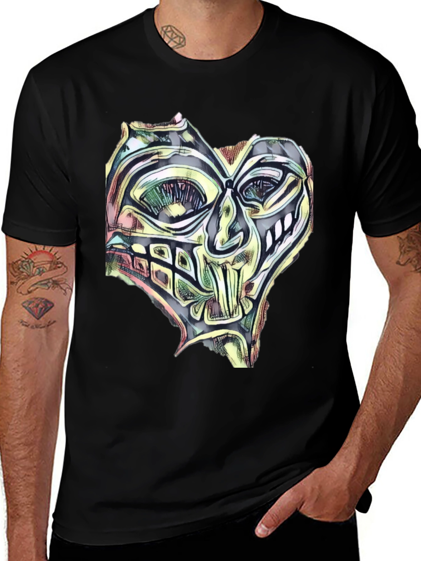 Variant 23 of Abstract Mask Graphic T-Shirt - Unisex Fashion Tee