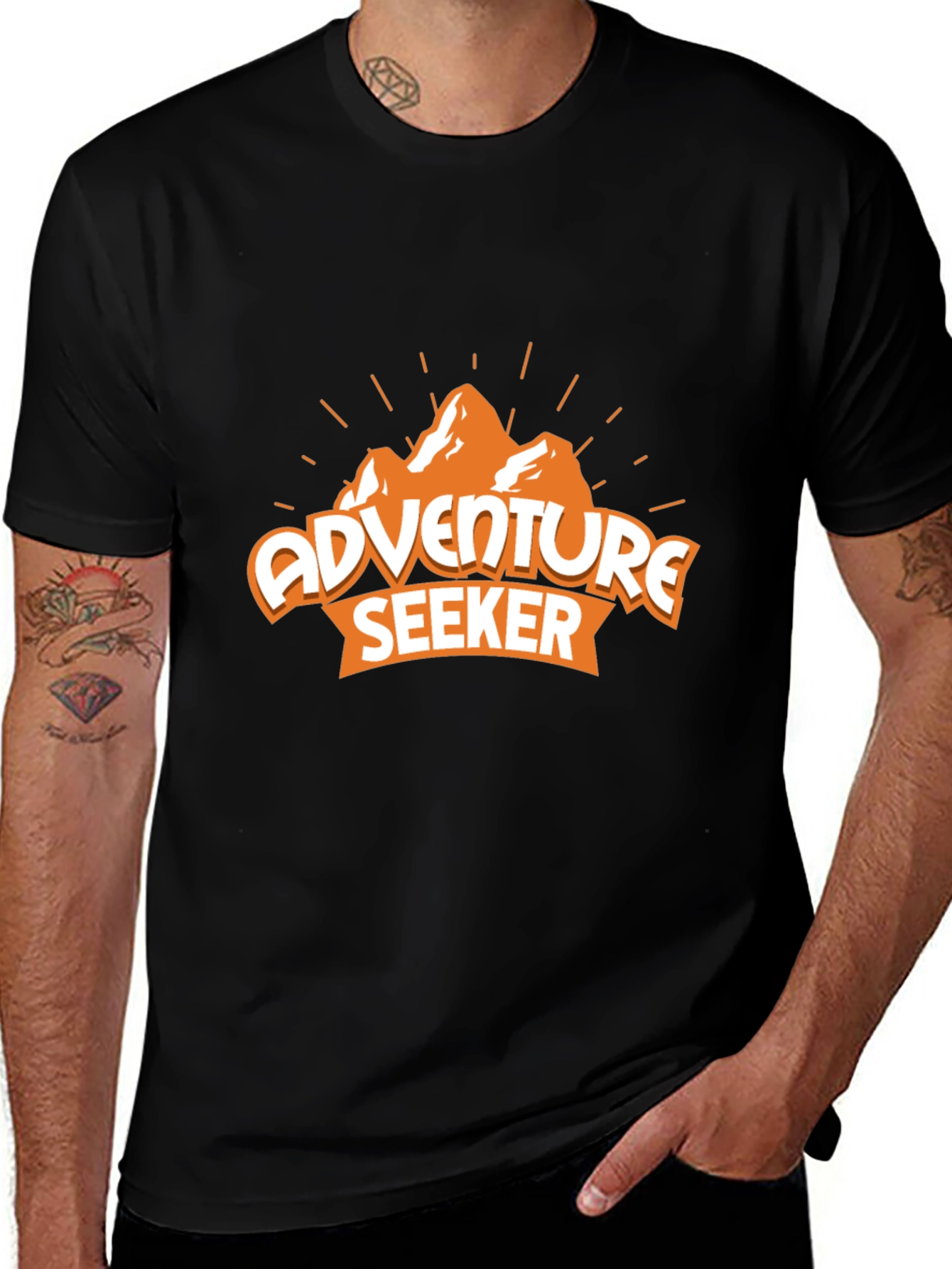 Variant 10 of Adventure Seeker T-Shirt - Mountain Design