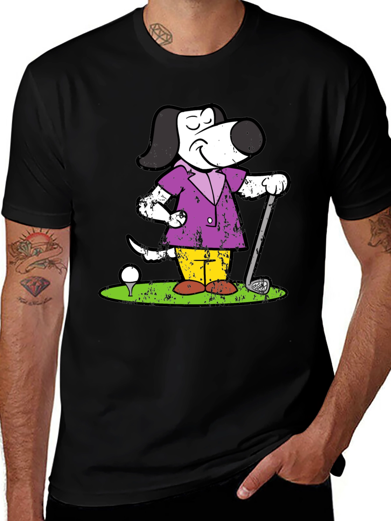Variant 22 of Cartoon Dog Golf T-Shirt