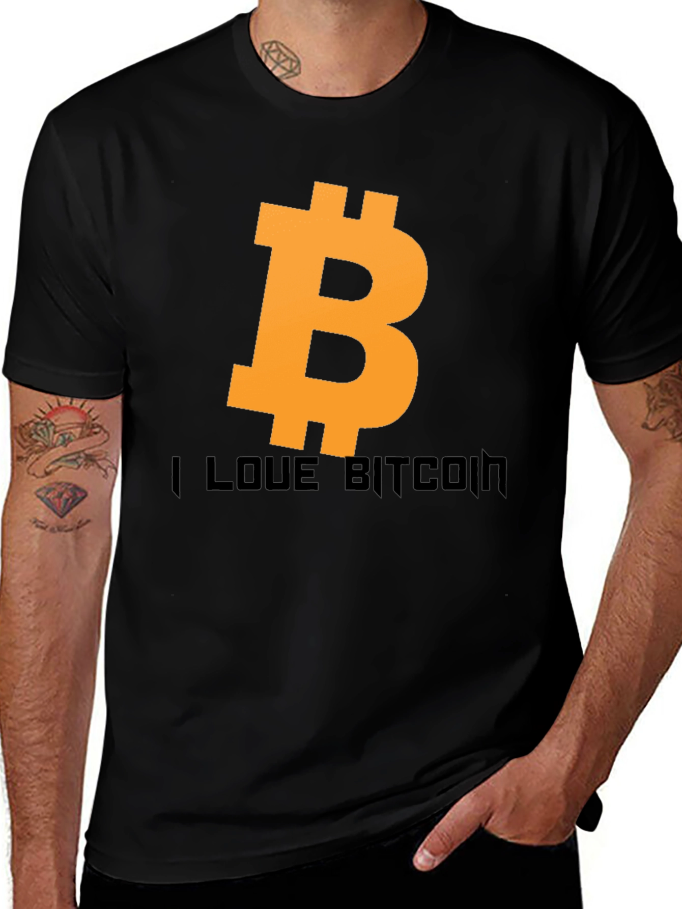 I Love Bitcoin Black Tee