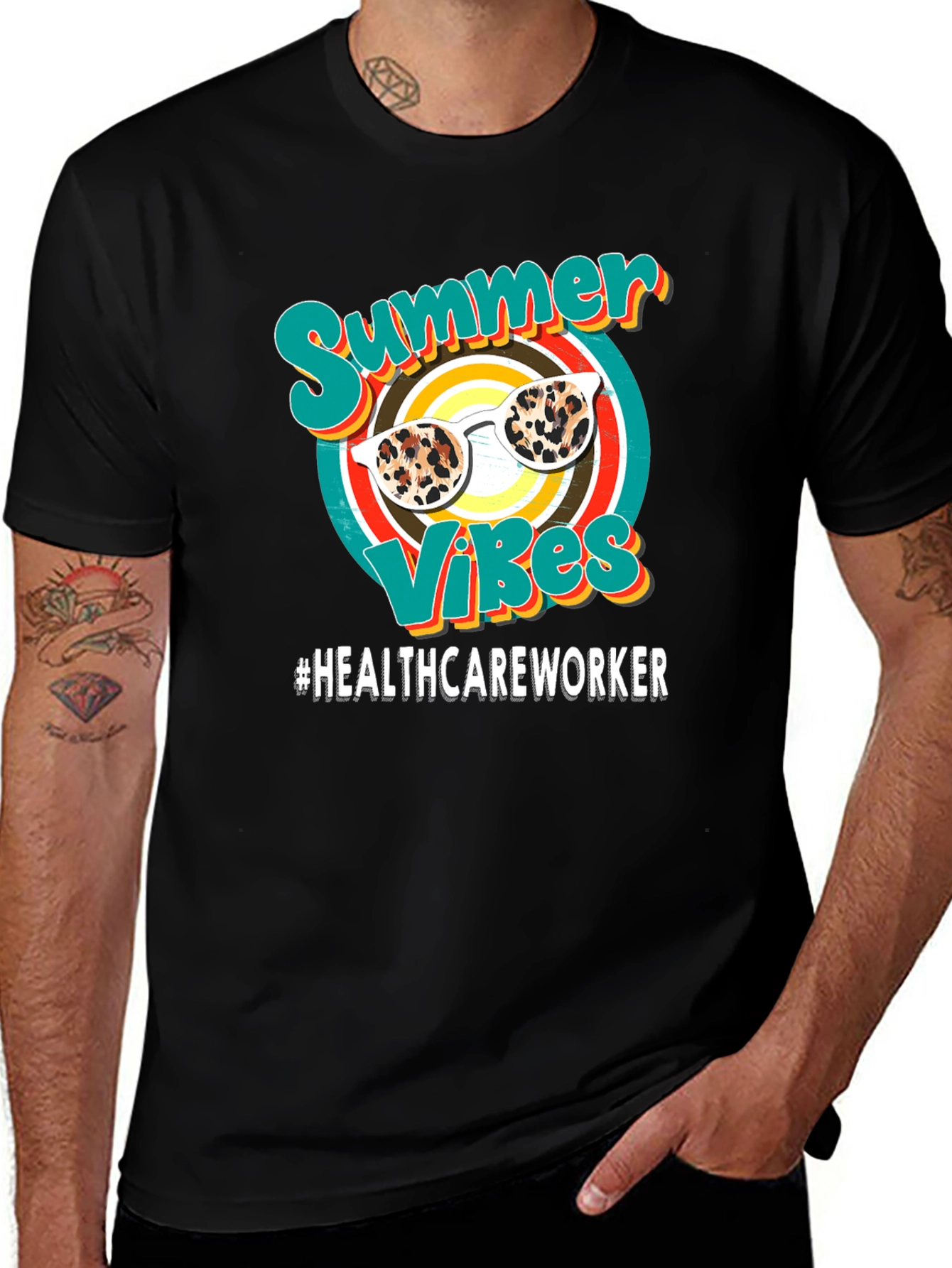 Summer Vibes Healthcare Worker Graphic Tee