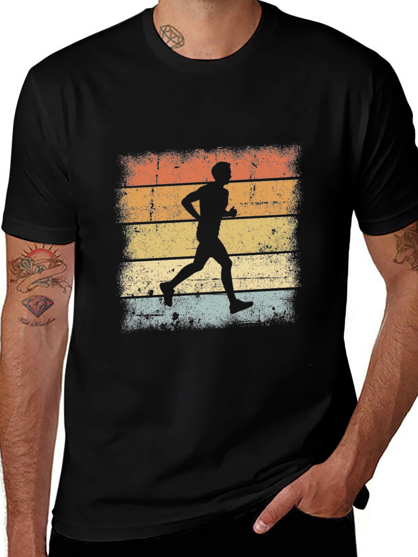 Variant 4 of Retro Runner T-Shirt - Vintage Athletic Design