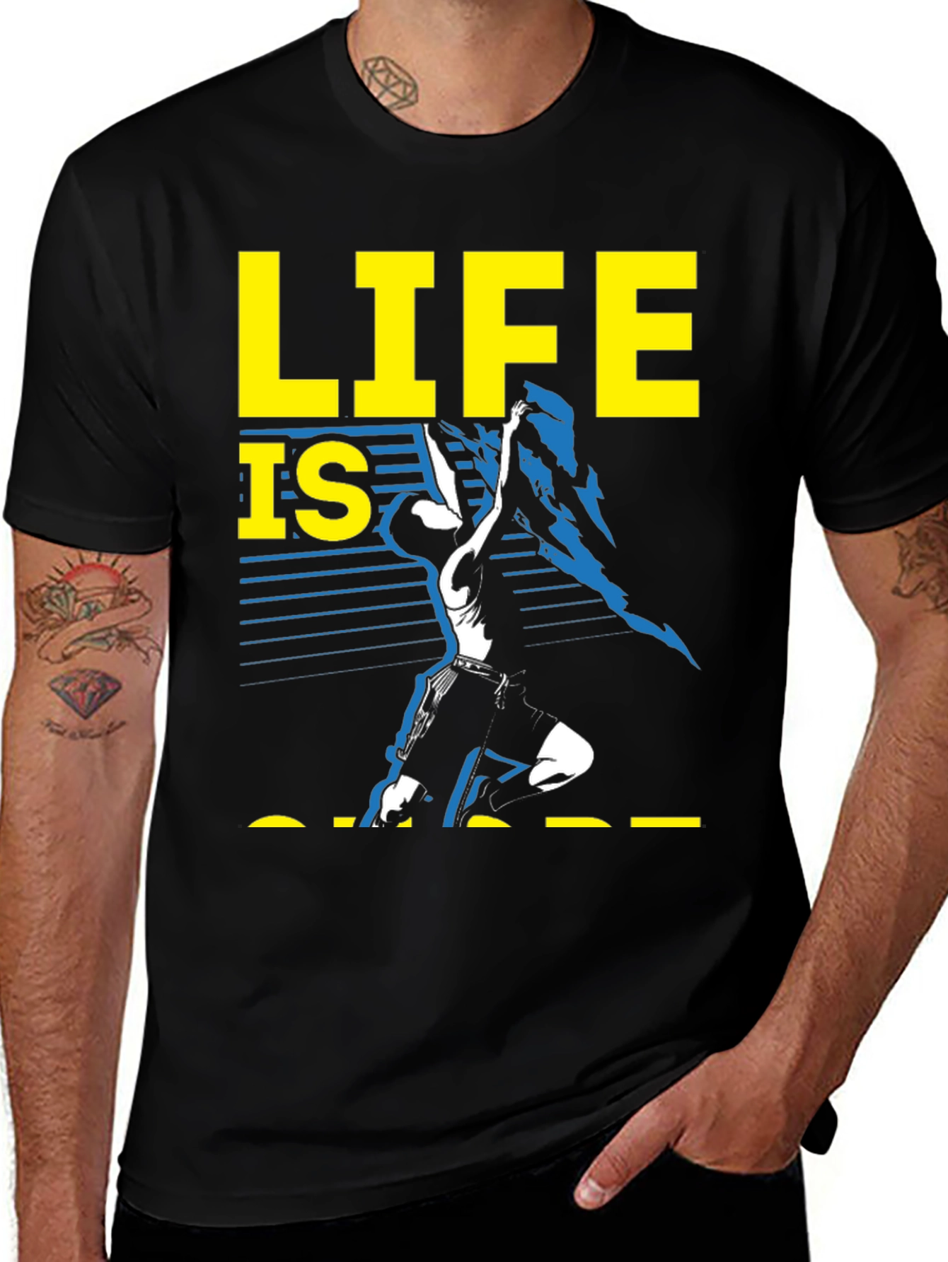 Black Life is Short T-Shirt Graphic Tee main image
