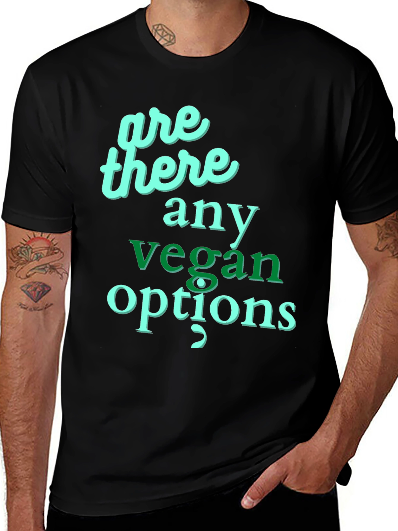 Variant 21 of Vegan Options Graphic Tee - Unisex Crew Neck T-Shirt