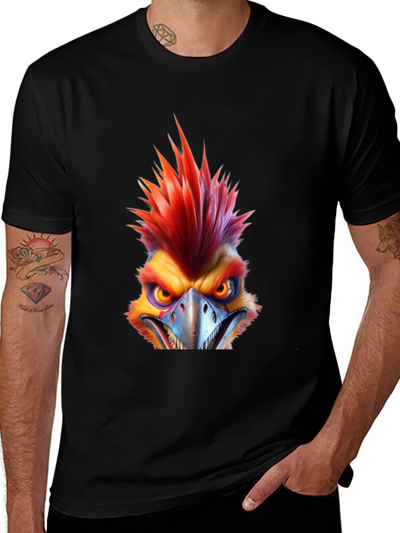 Variant 15 of Cool Bird Graphic Tee - Black T-Shirt