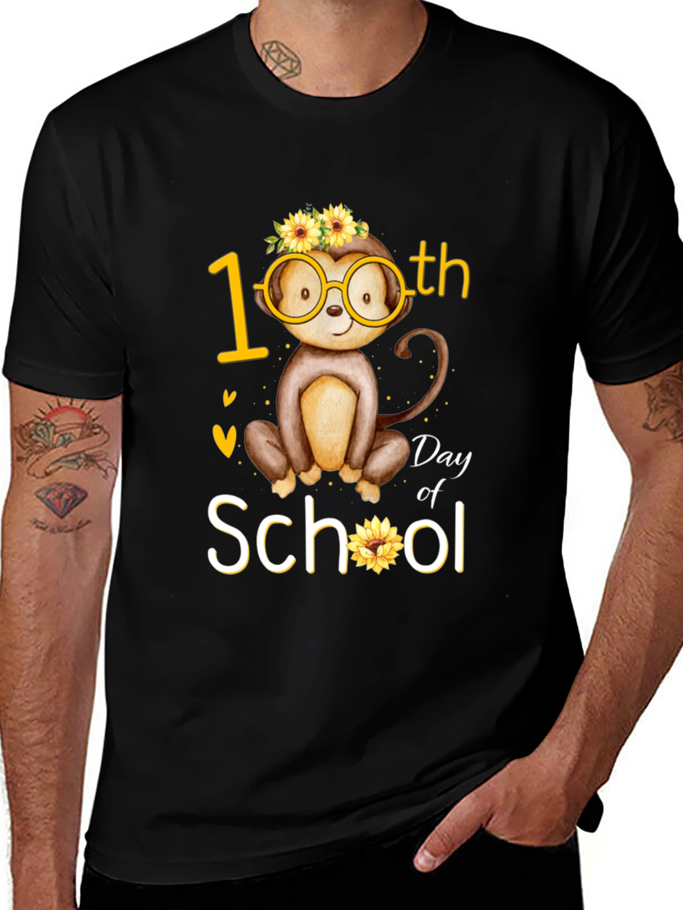 Variant 27 of 100th Day of School Monkey T-Shirt