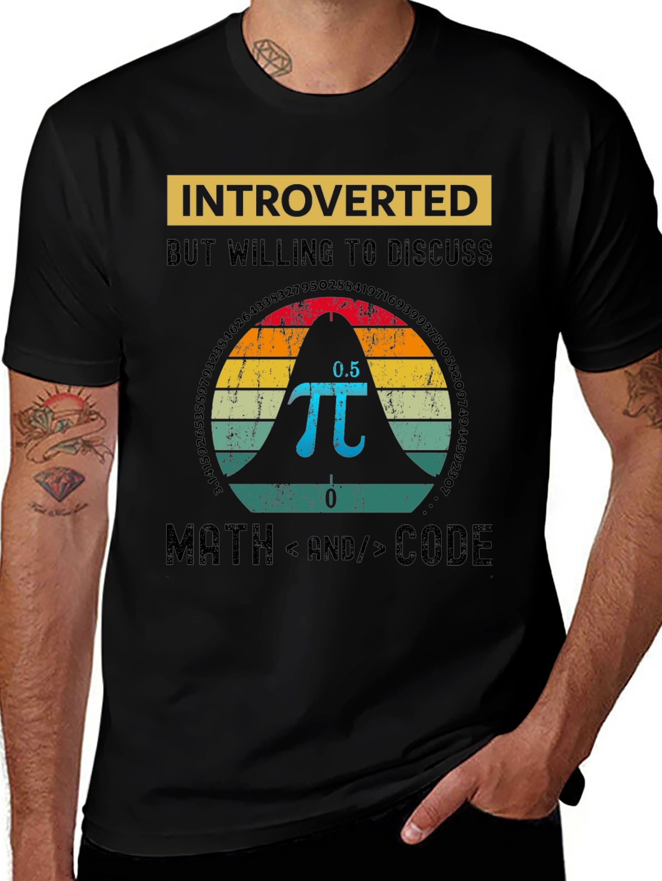 Variant 6 of Introverted Math and Code T-Shirt