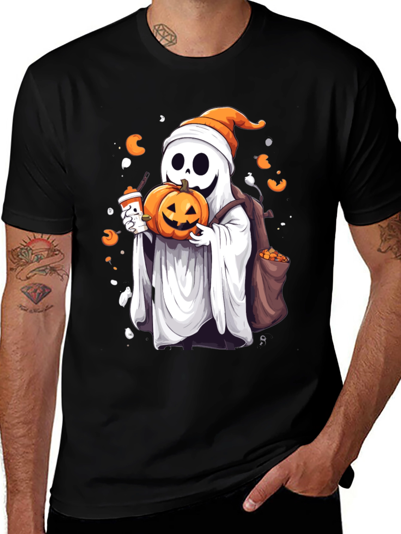 Variant 7 of Spooky Halloween Ghost T-Shirt