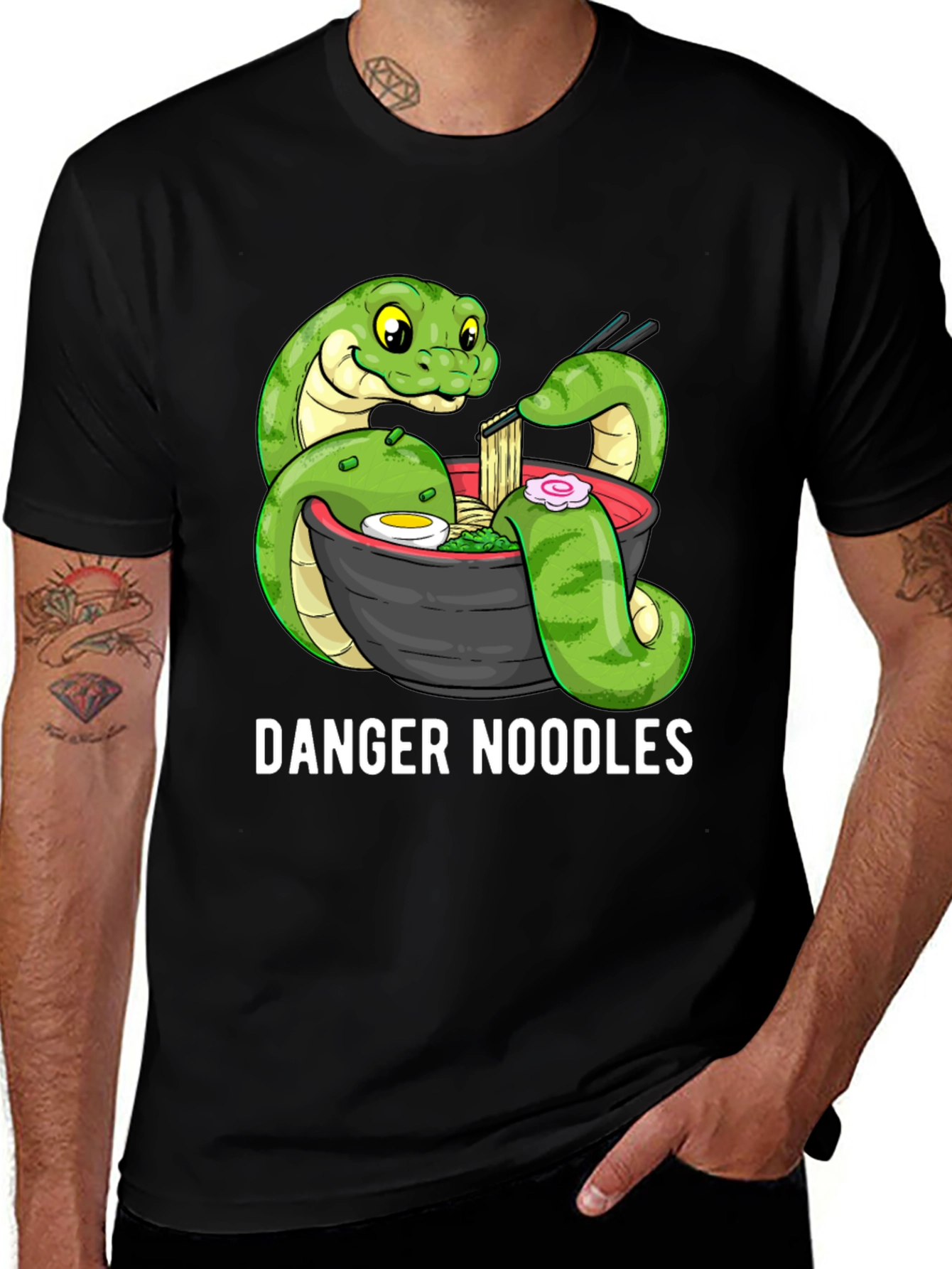 Variant 3 of Danger Noodles Snake Ramen T-Shirt