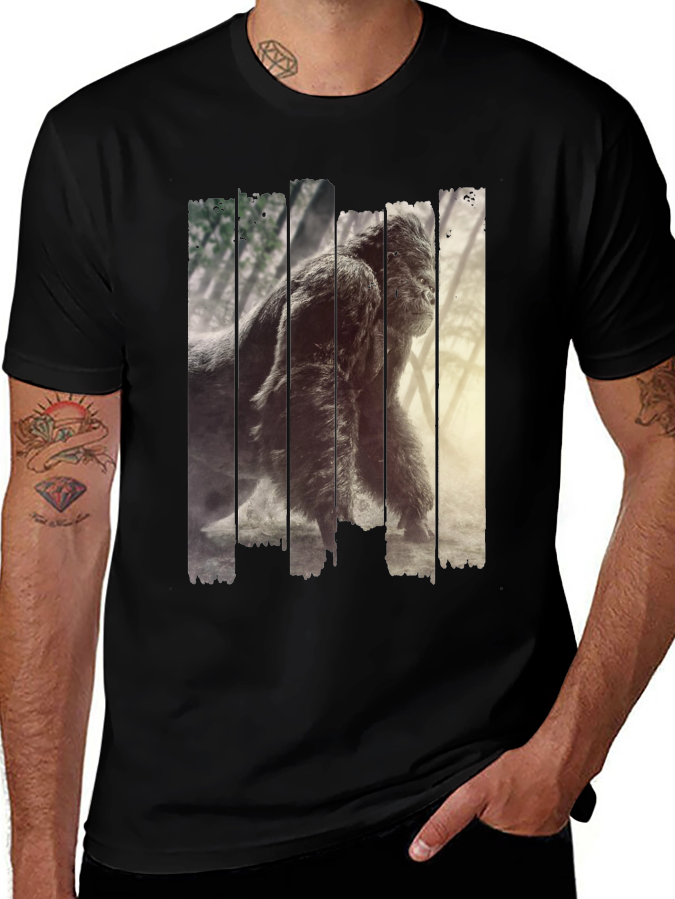 Black Gorilla Graphic Black T-Shirt main image