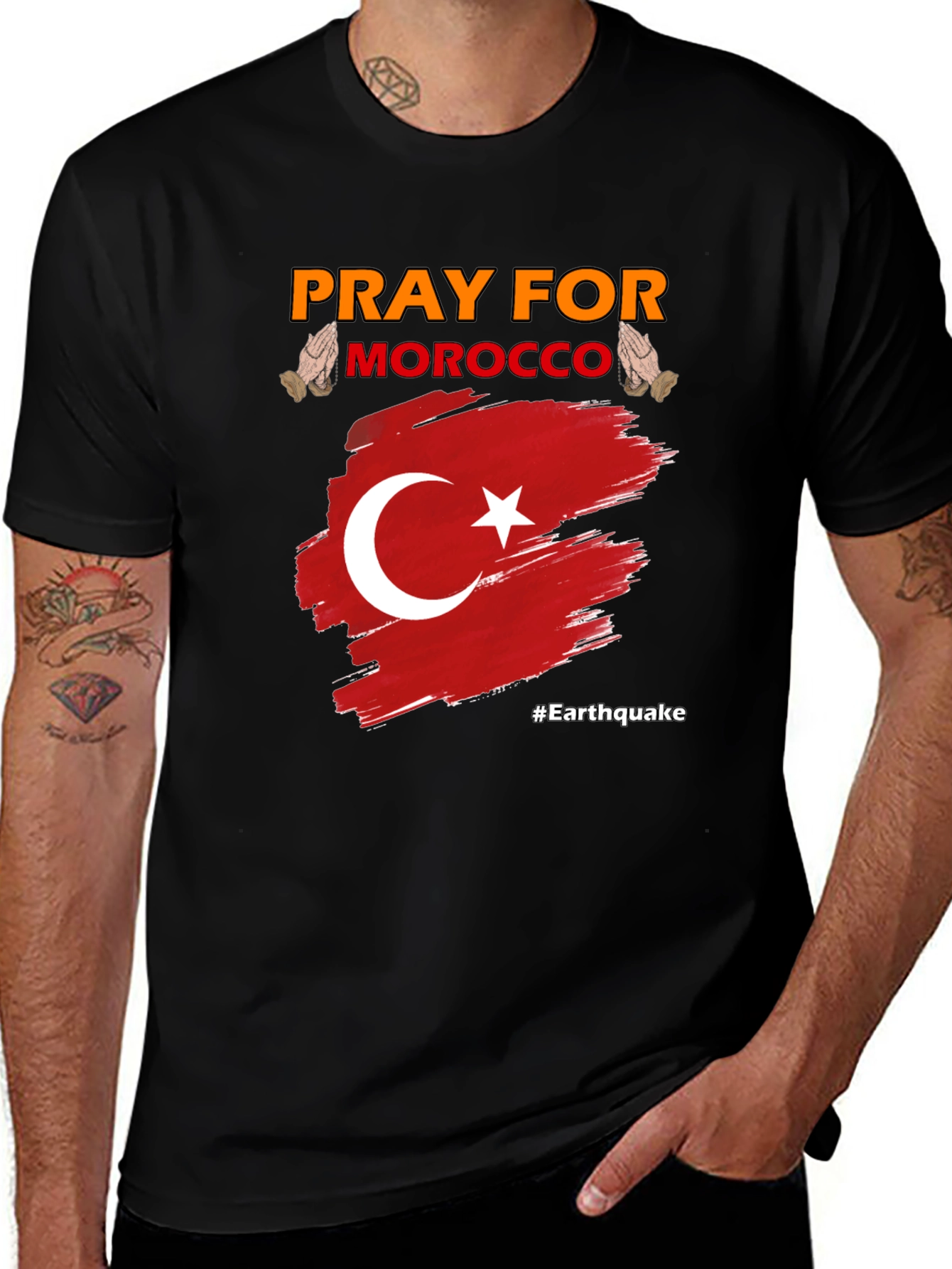 Pray For Morocco Earthquake Awareness T-Shirt