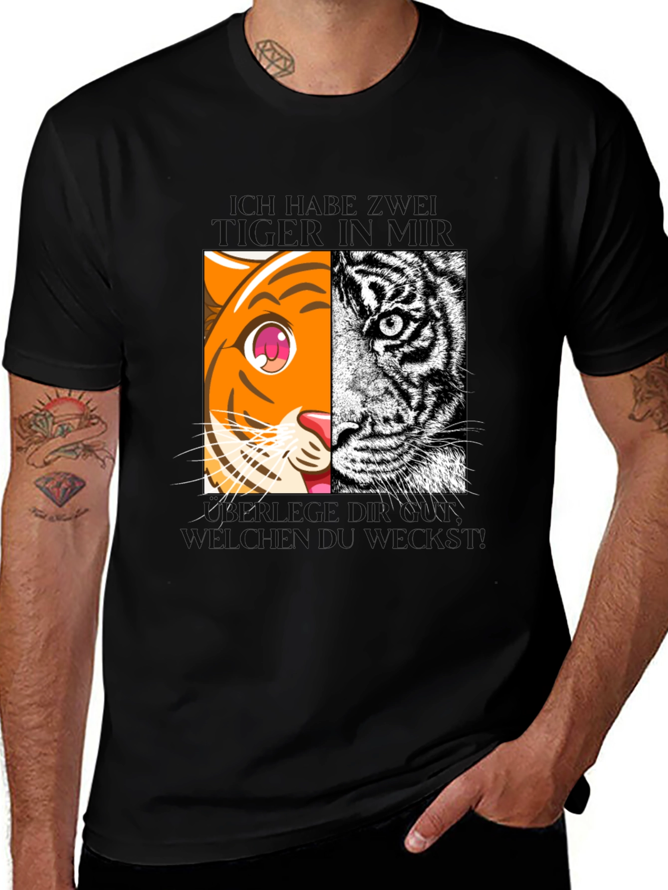 Variant 16 of Tiger Face Graphic Tee - Unique Animal Lover T-Shirt