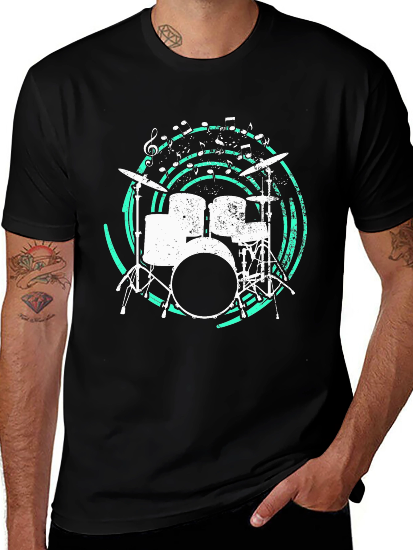 Variant 9 of Drum Set Music Tee - Cool Musician T-Shirt