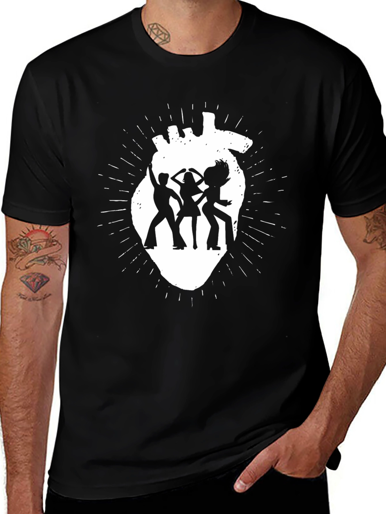Variant 4 of Retro Disco Heartbeat T-Shirt