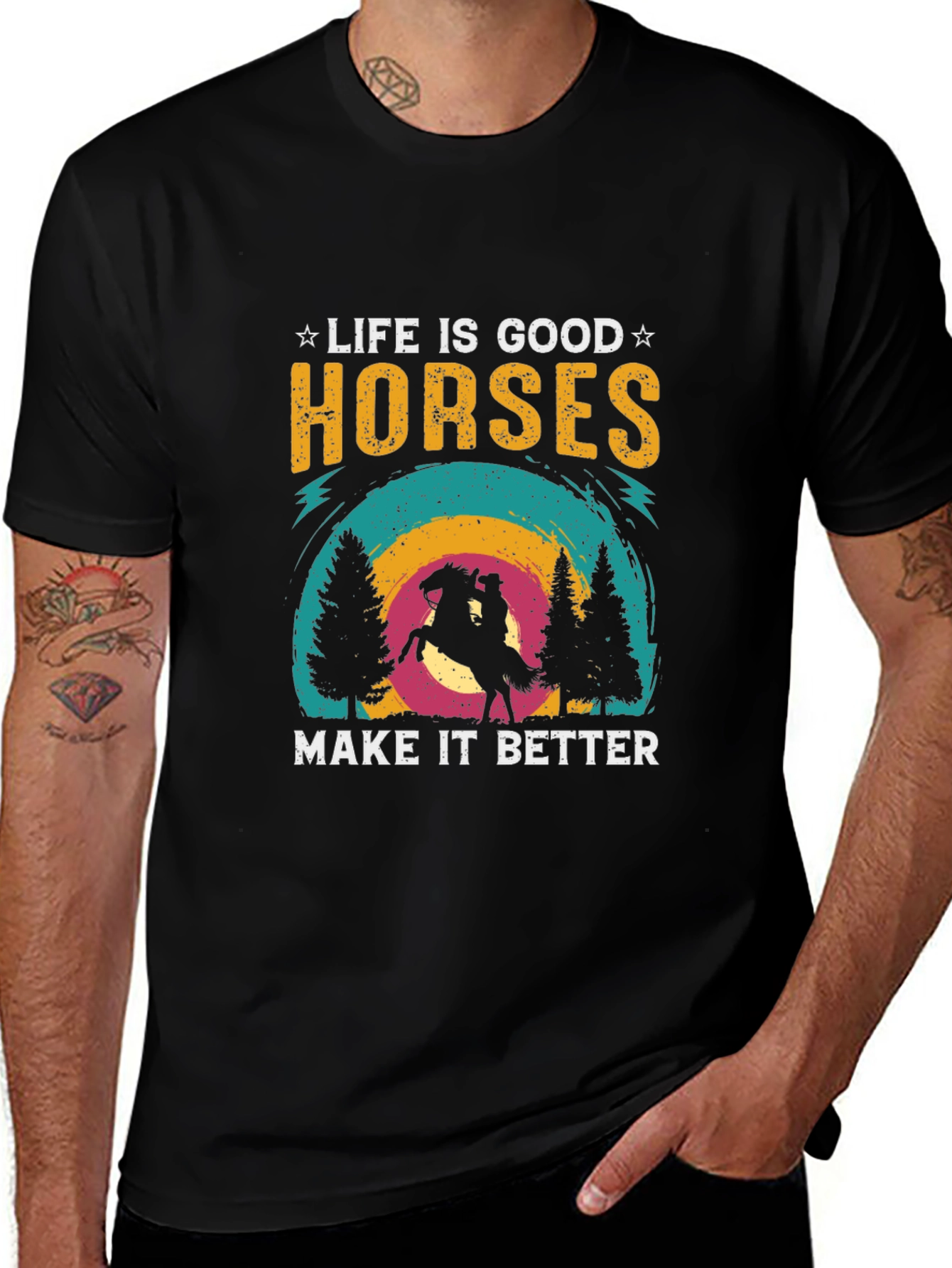 Life Is Good Horses T-Shirt