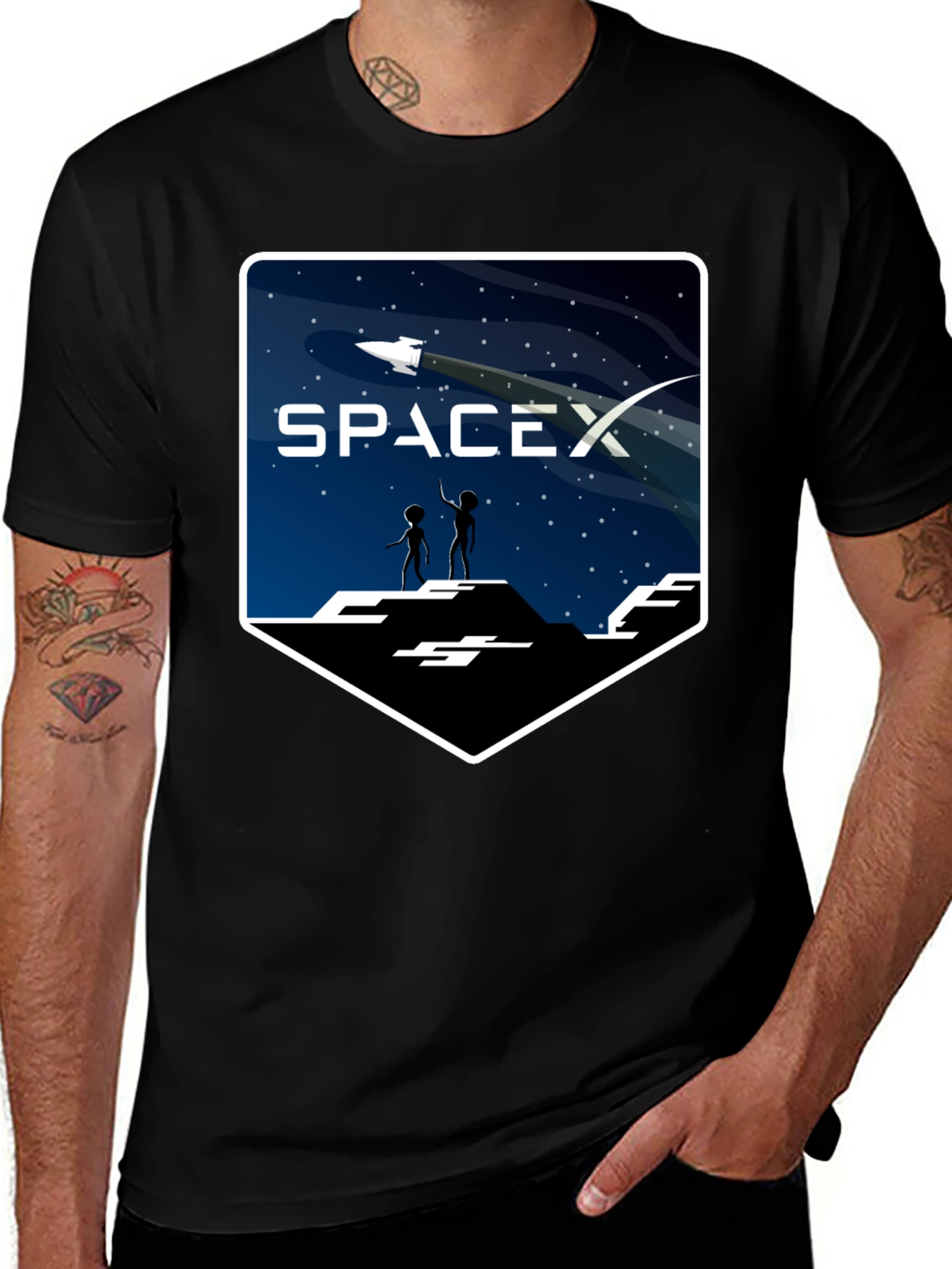 SpaceX Alien Encounter T-Shirt - Explore the Universe!