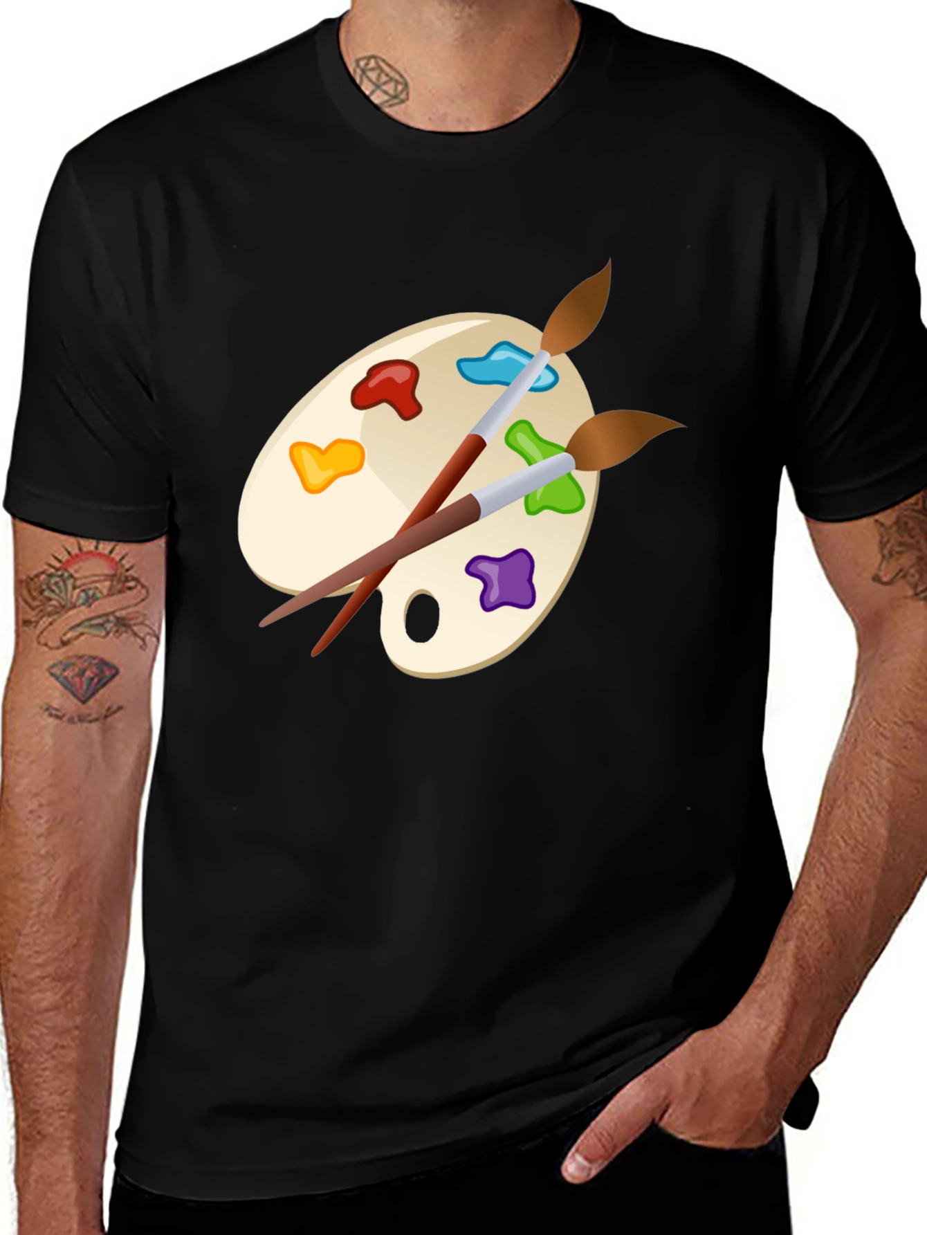 Art Palette Graphic Tee - Painter's Delight!