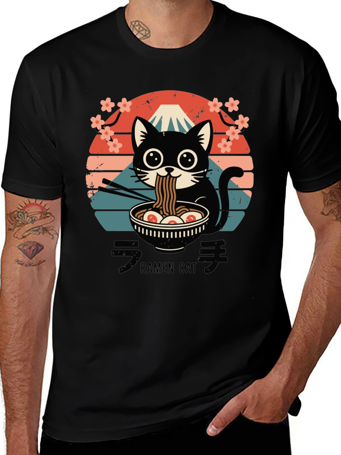 Variant 16 of Ramen Cat T-Shirt - Unique Graphic Tee
