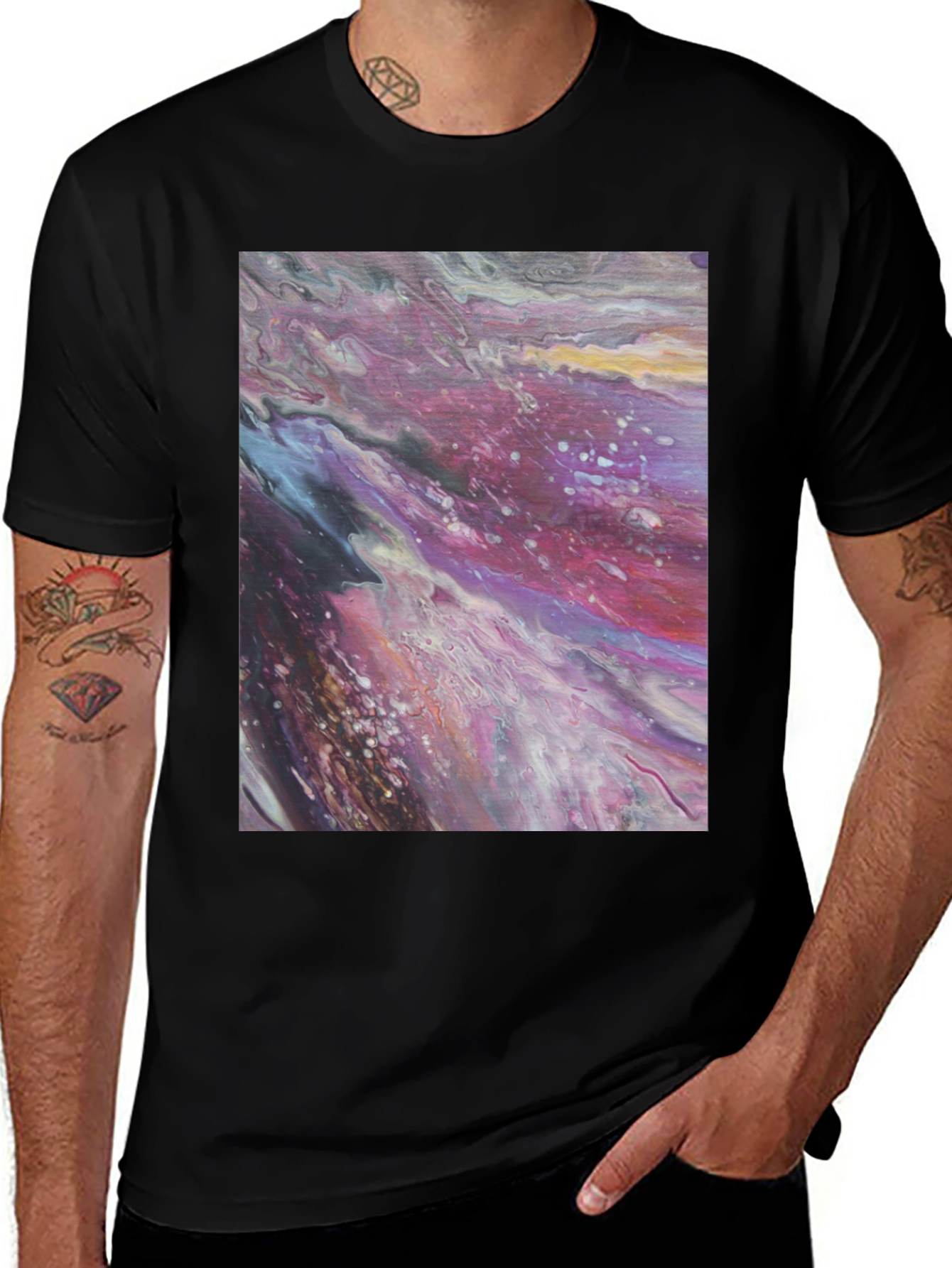 Variant 4 of Abstract Art Print Tee - Modern Graphic T-Shirt