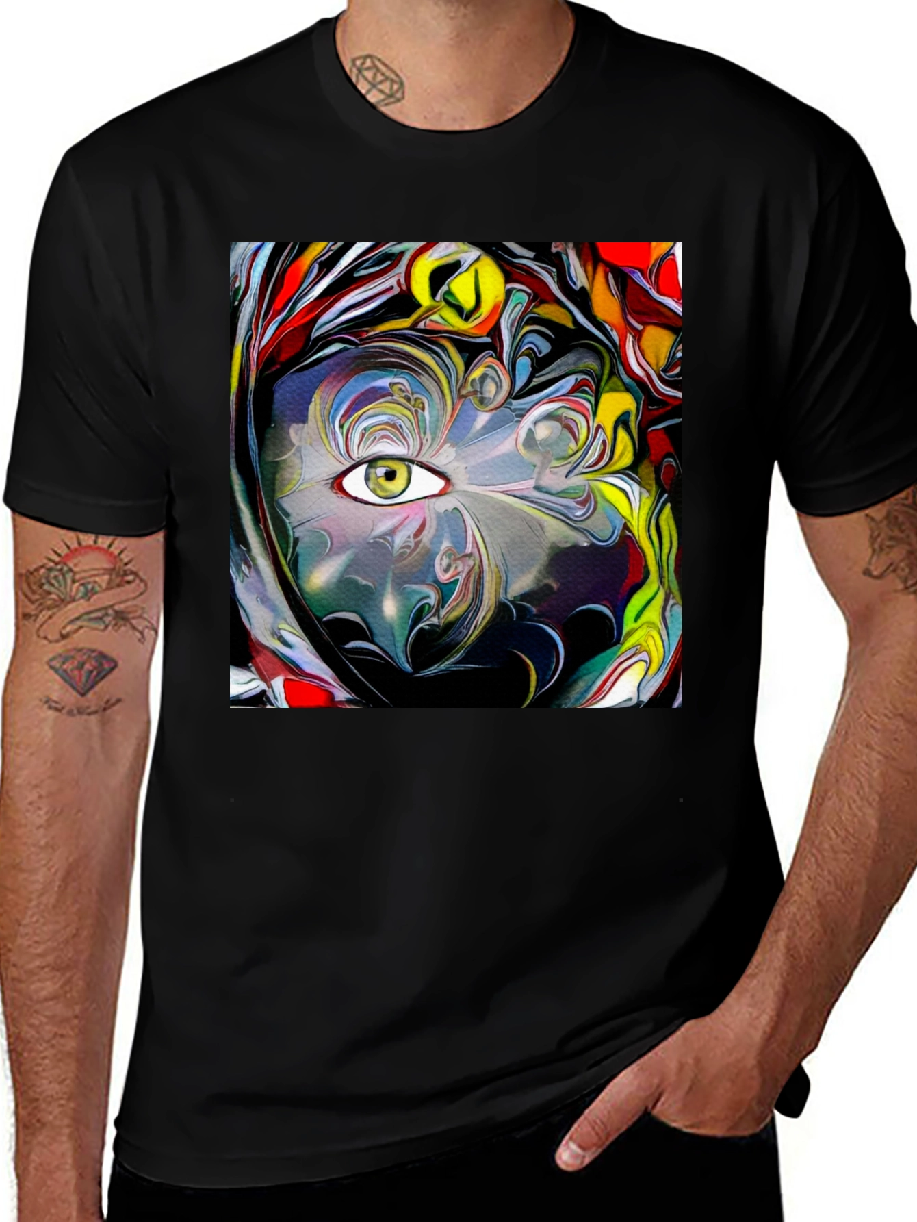 Variant 8 of Abstract Eye Graphic T-Shirt - Artistic Design